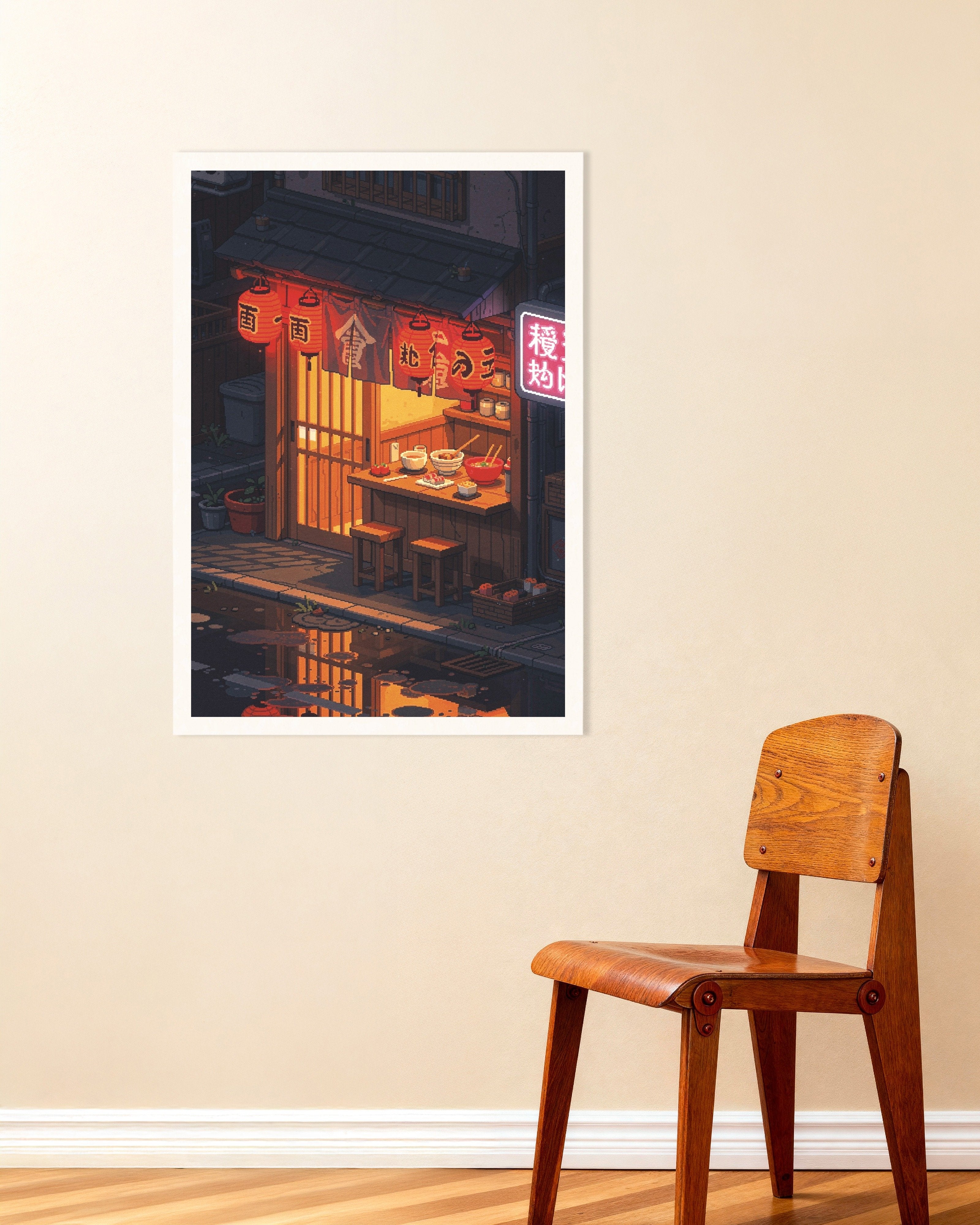 Ramen Shop Pixel Art Poster | Posterscape