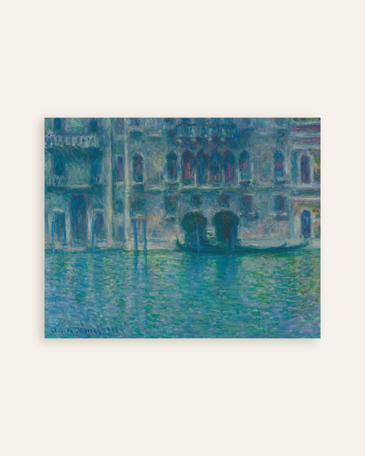 Plakat Palazzo da Mula, Venezia (1908) av Claude Monet, miniatyr