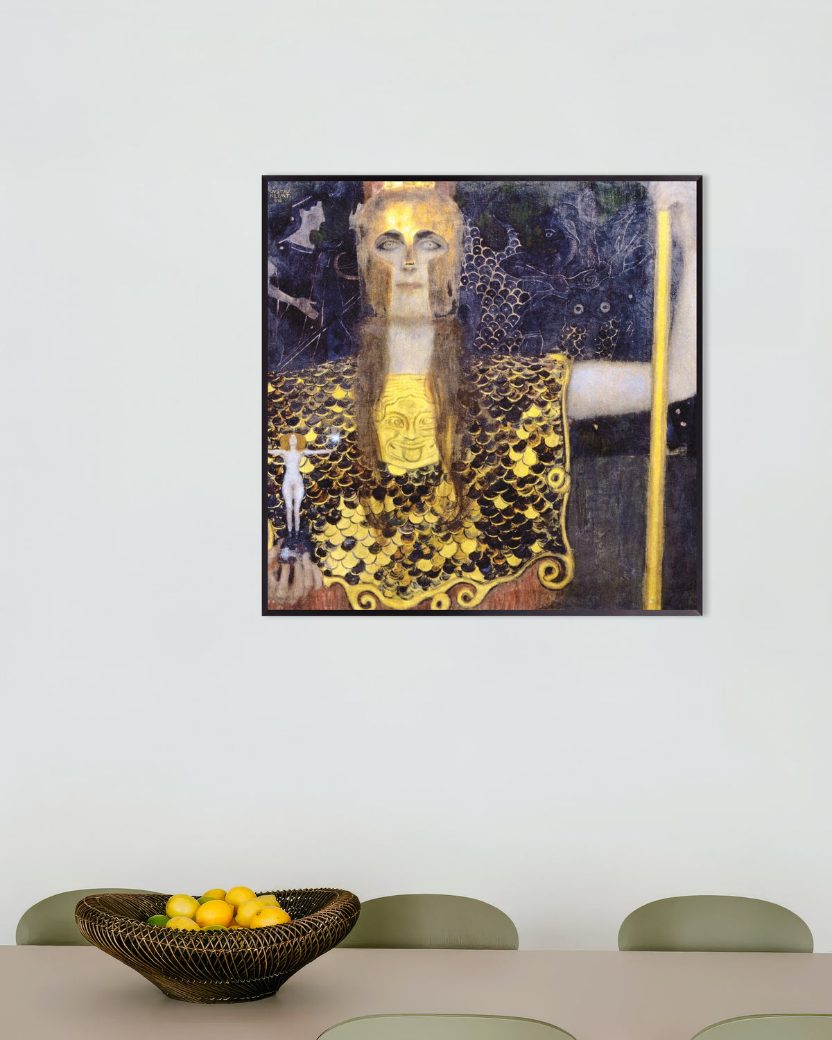 Poster av Pallas Athene (1898) av Gustav Klimt, med metallramme