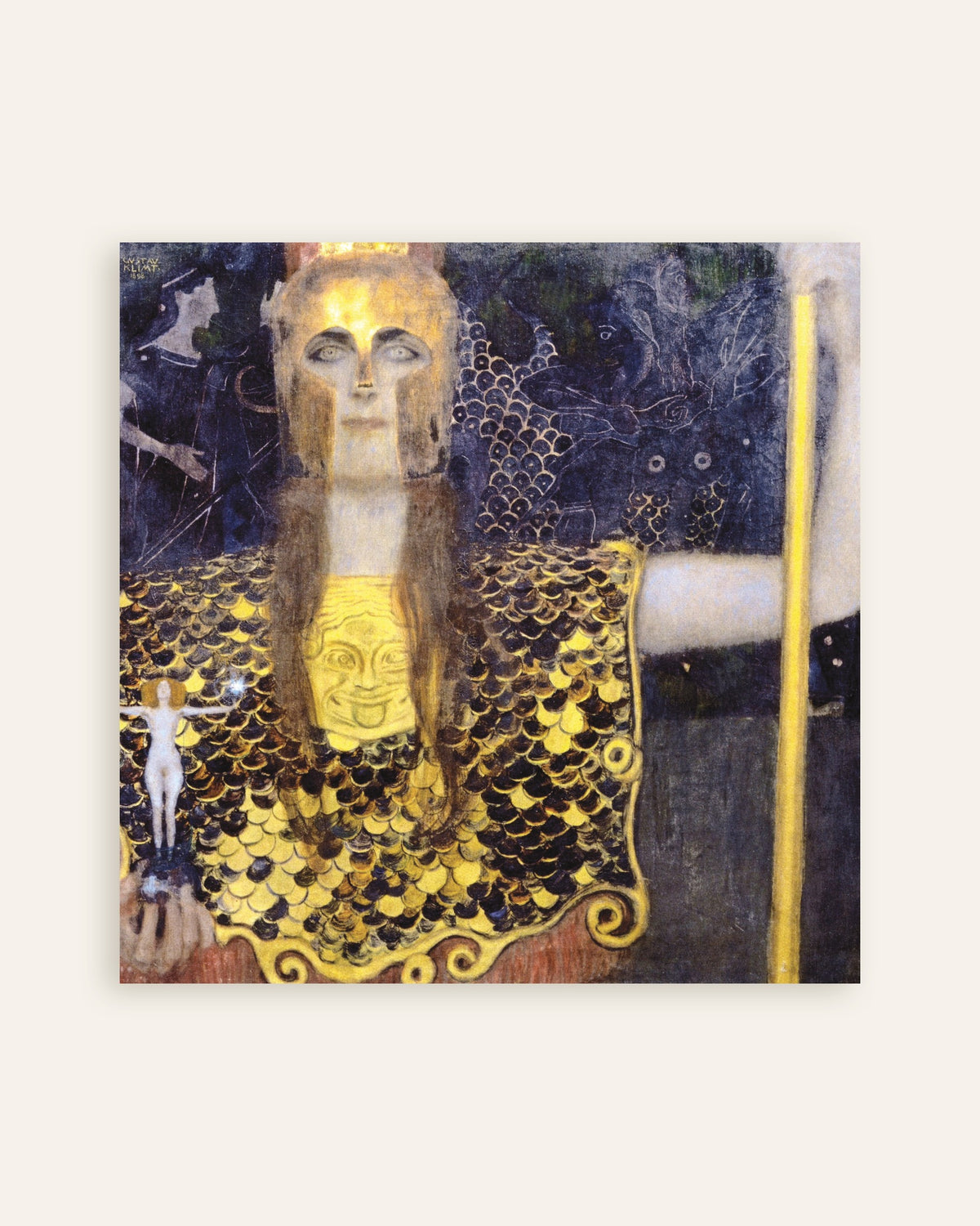 Poster av Pallas Athene (1898) av Gustav Klimt, miniatyr