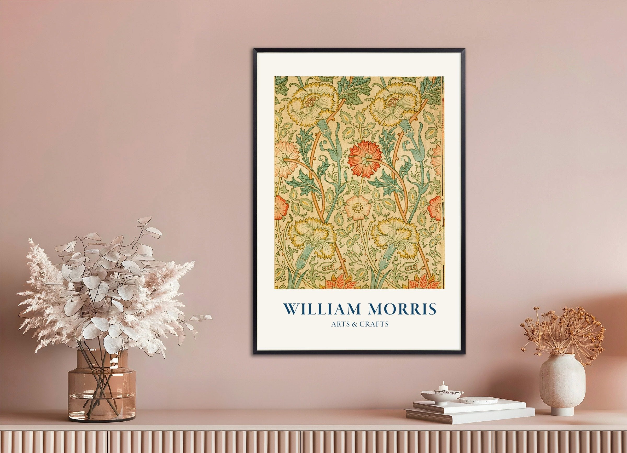 Poster of Papier peint William Morris, with metal frame