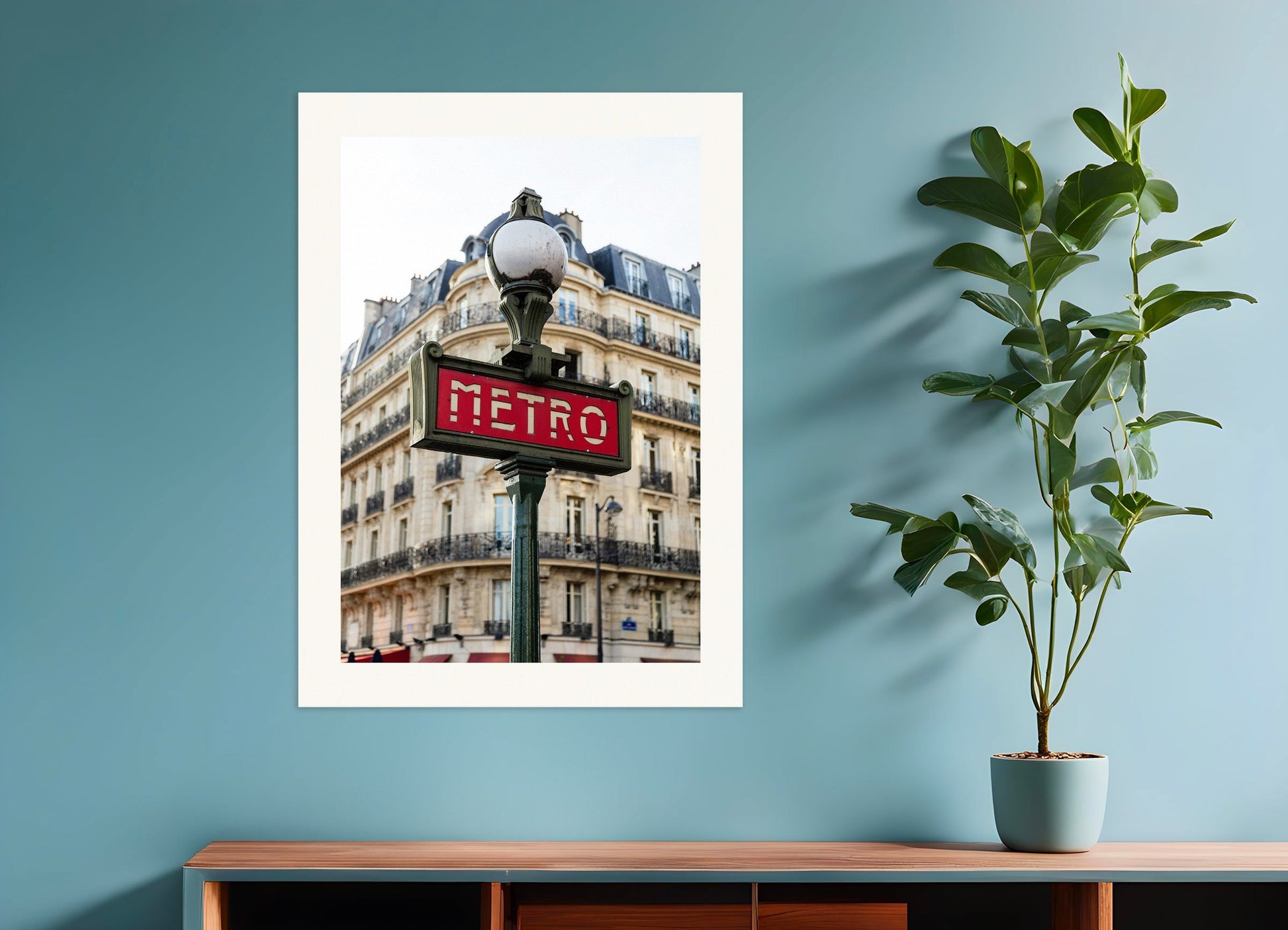 Poster of Paris Metro sign, Hector Guimard