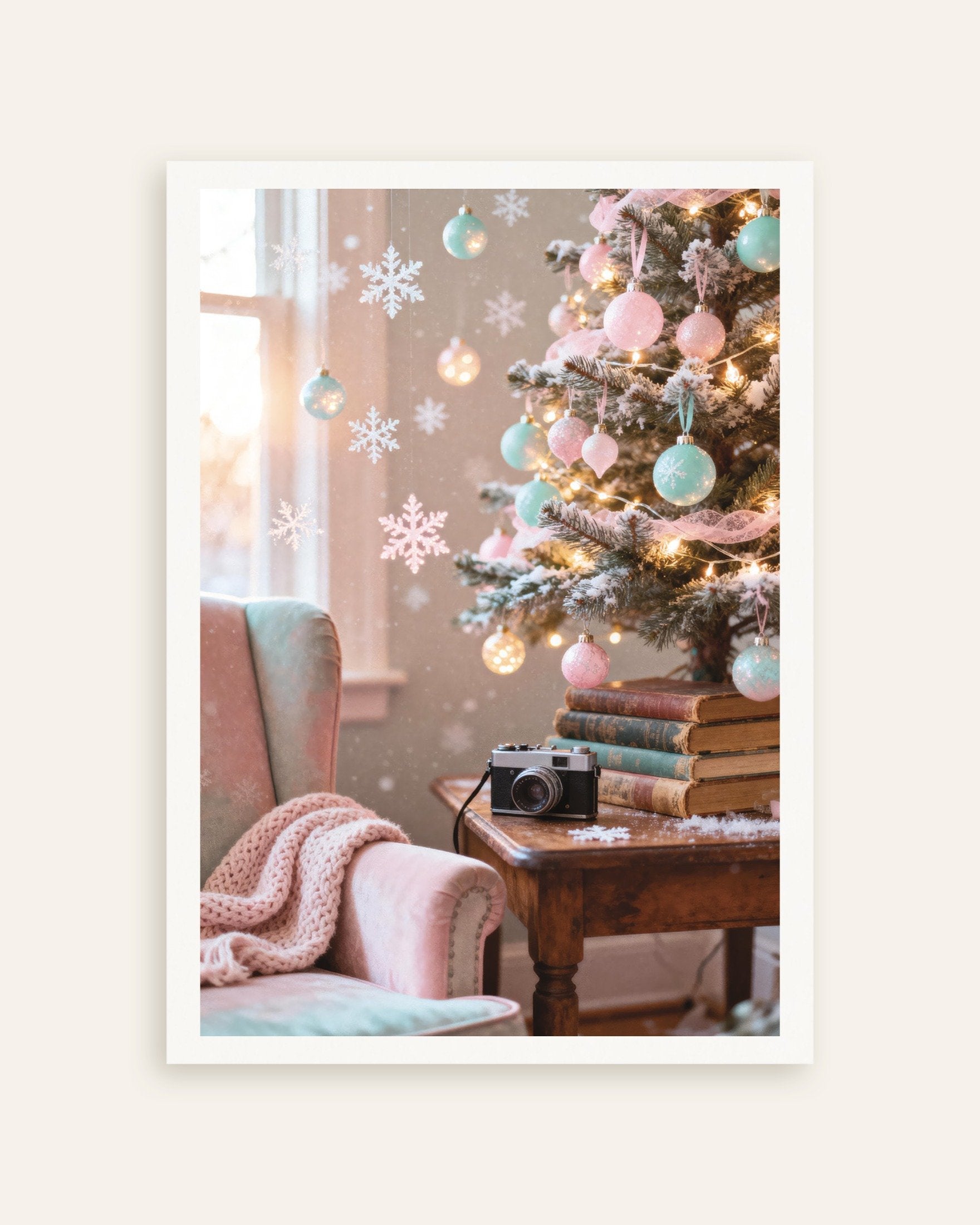 Poster of Pastel Christmas tree poster, thumbnail