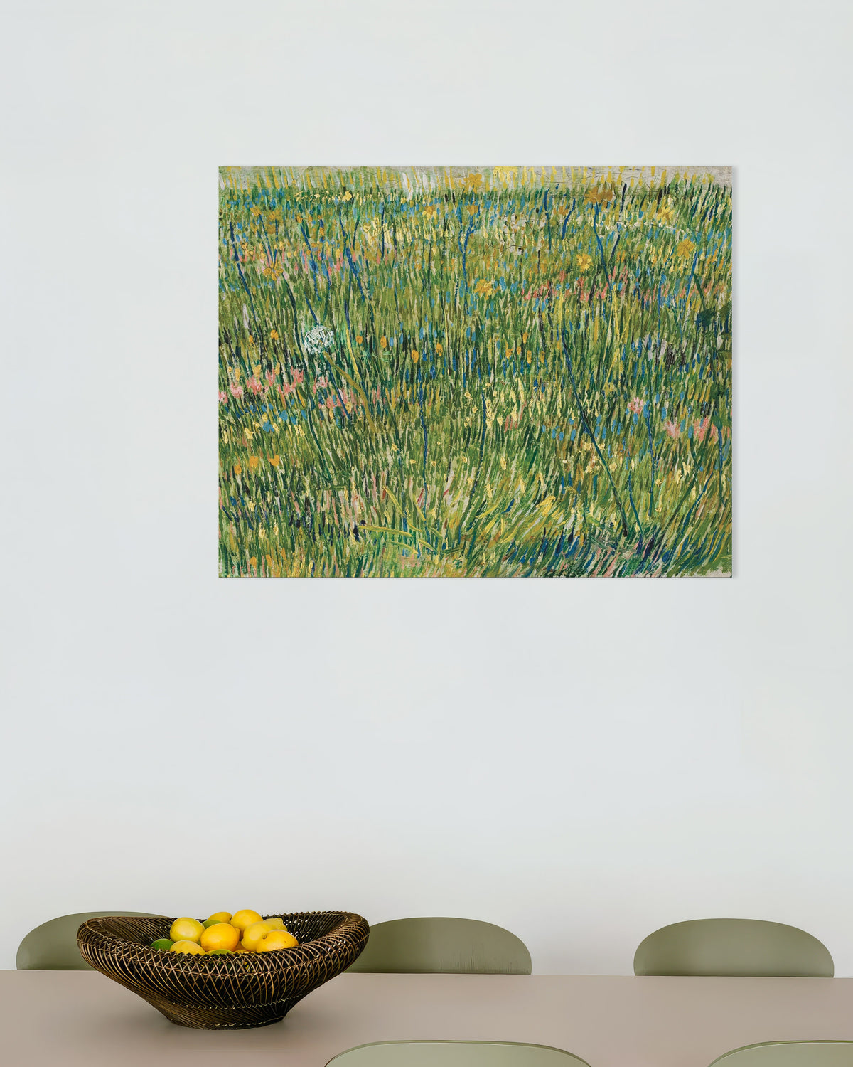 Poster av Gressflekk (1887) av Vincent van Gogh
