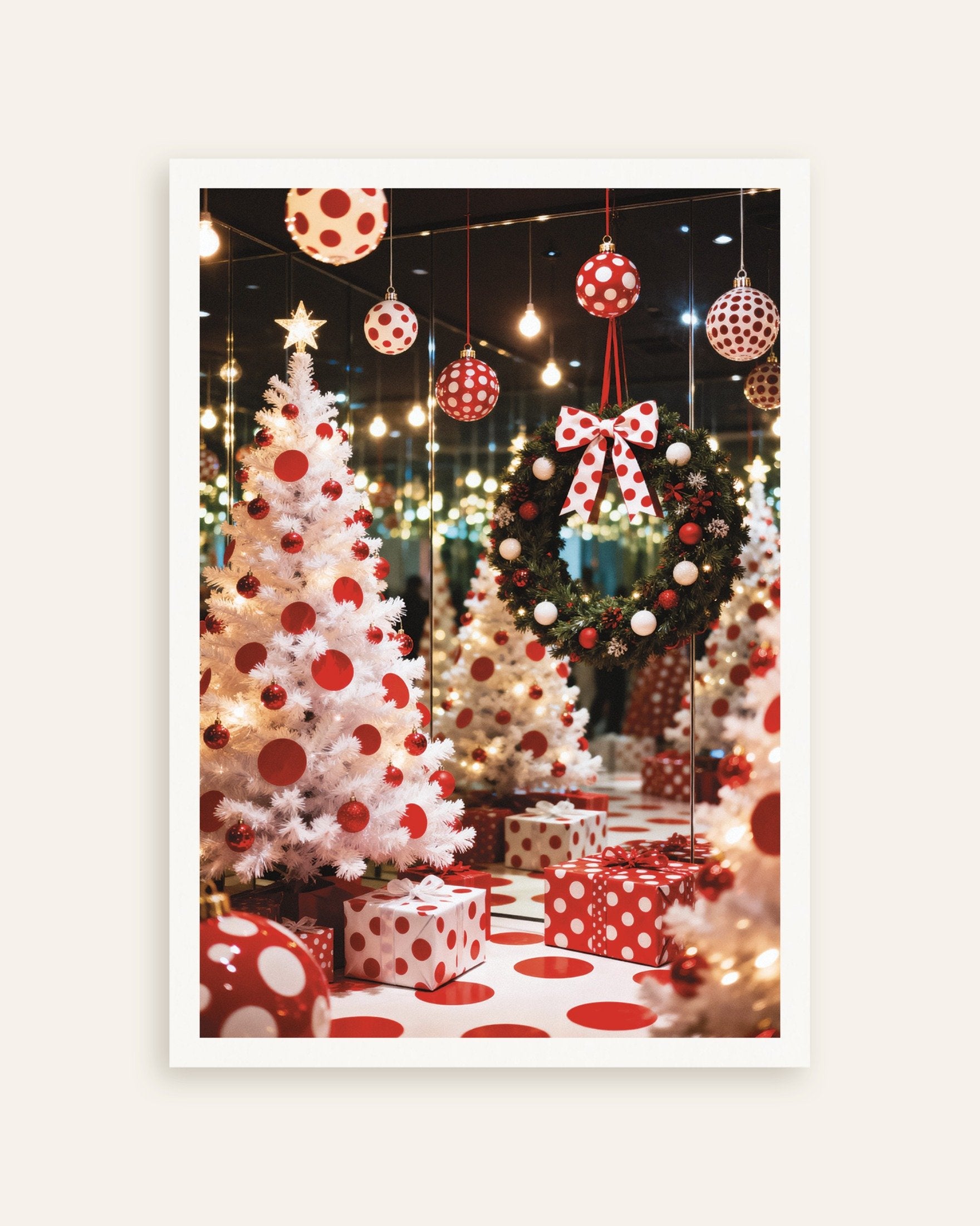 Poster of Polka dot Christmas room poster, thumbnail
