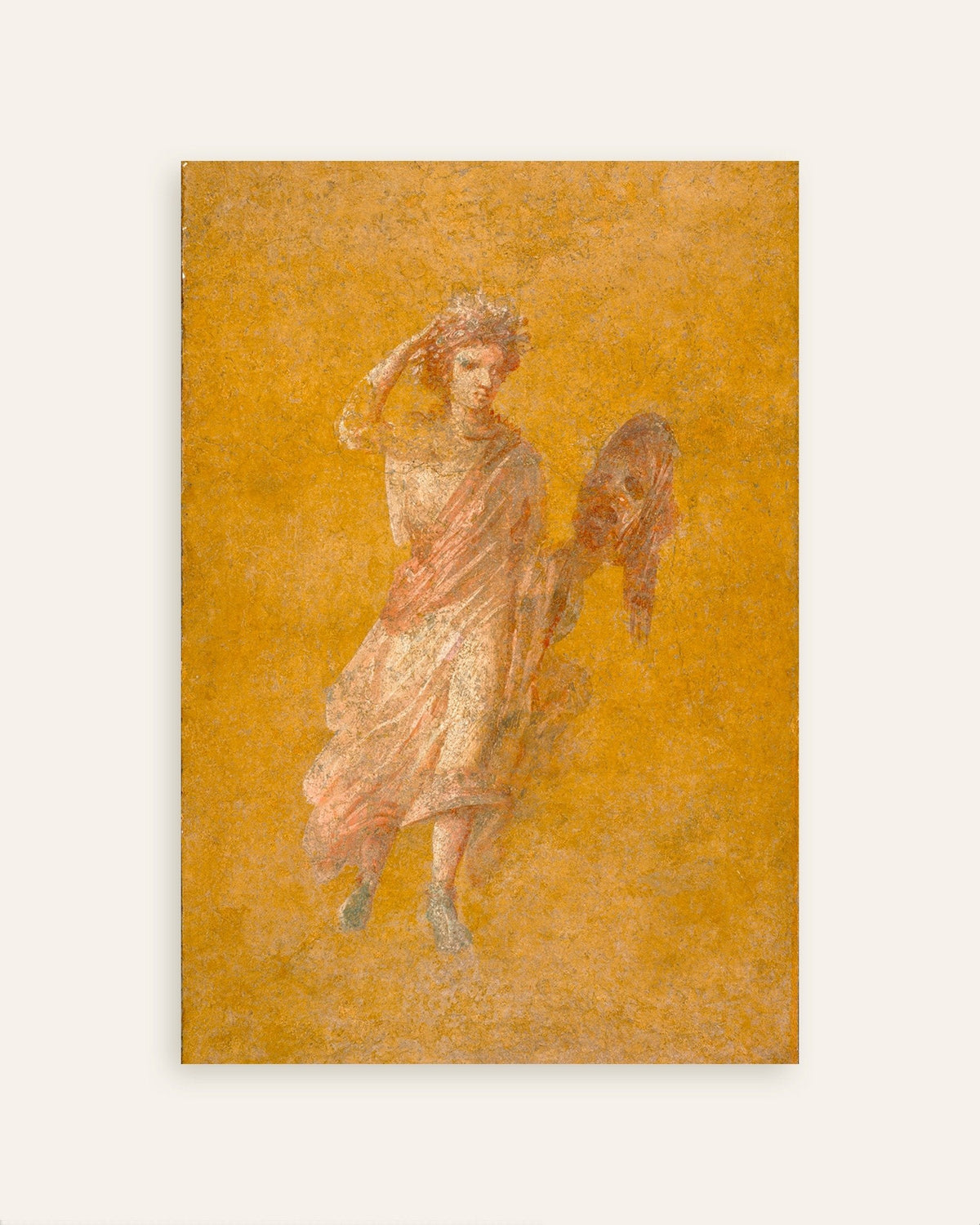 Poster med freskofragmentet av musen Melpomene fra Pompeii