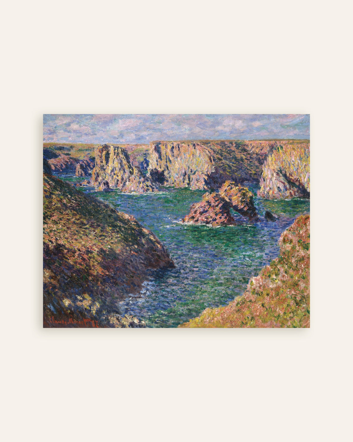 Plakat Port-Domois, Belle-Île (1887) av Claude Monet, miniatyr