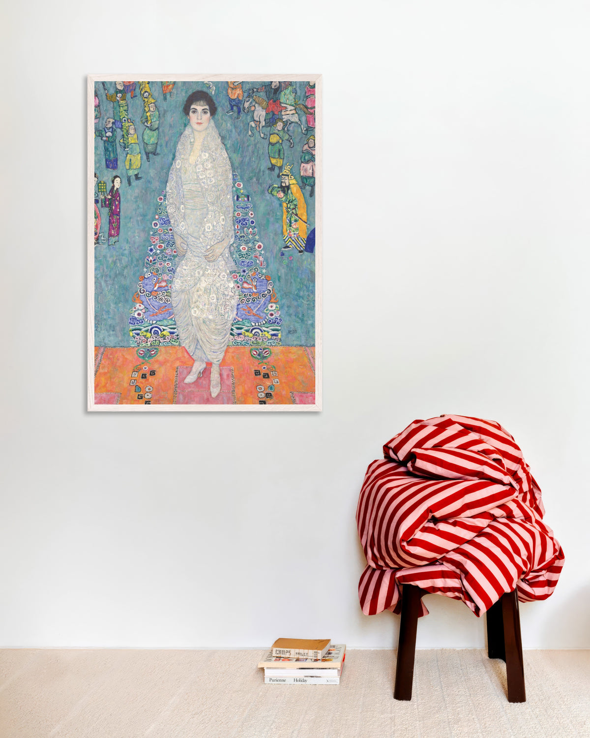 Plakat Portrett av Elisabeth Lederer (1914–1916) av Gustav Klimt med hvit treramme