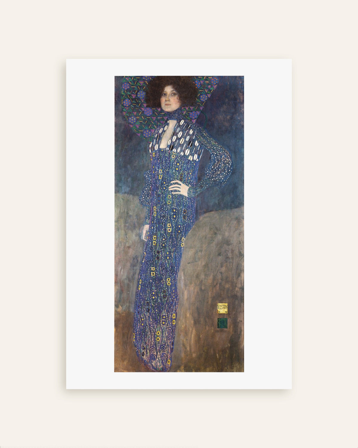 Plakat Portrett av Emilie Flöge (1902) av Gustav Klimt, miniatyr