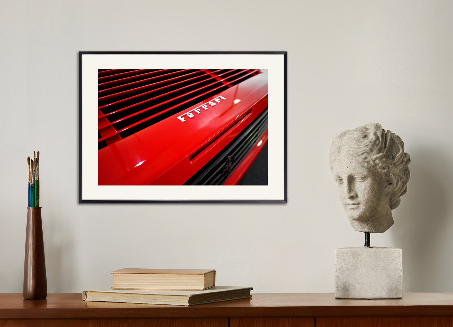 Poster of Poster Ferrari, with metal frame