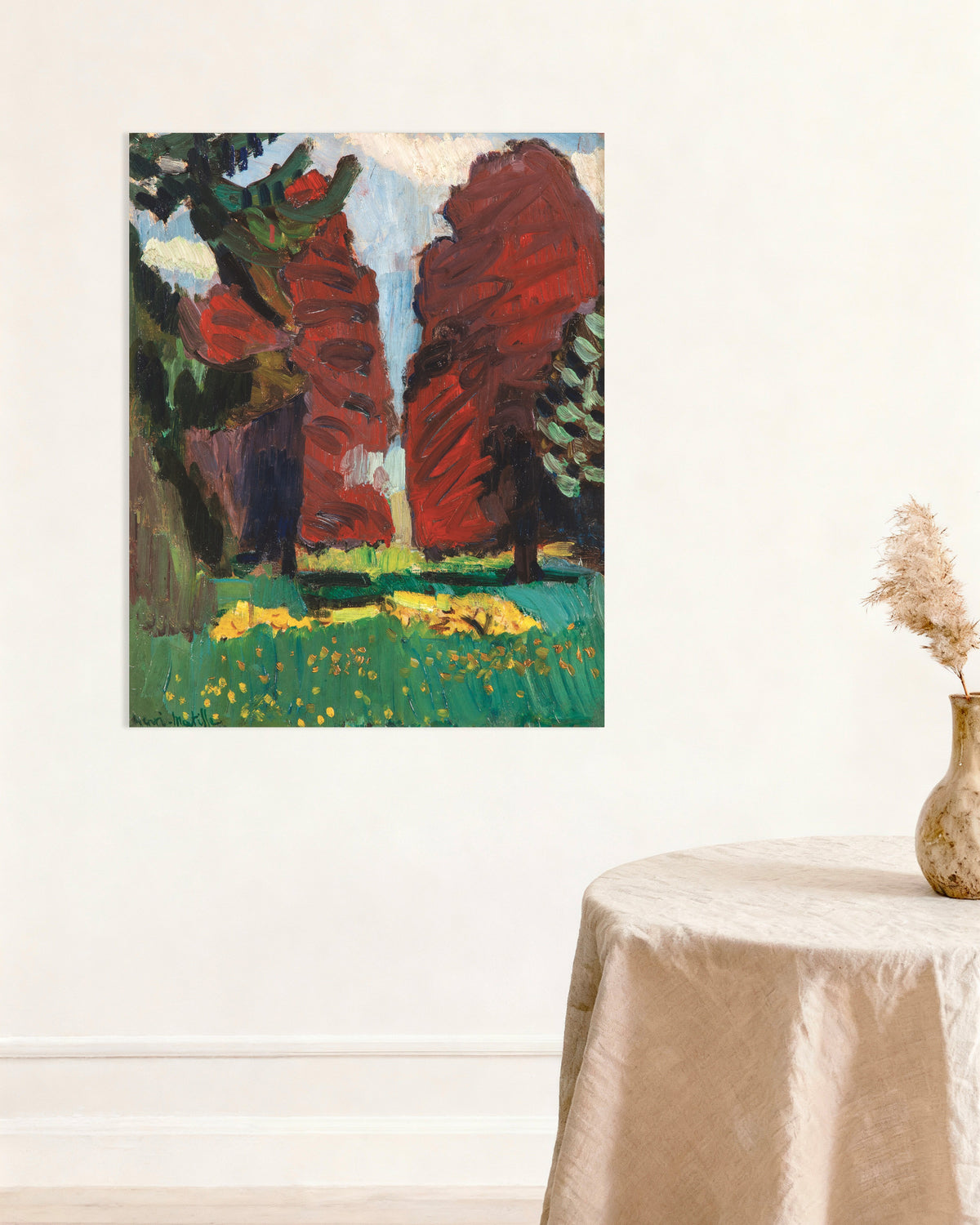 Poster av Purpurfargede bøketrær (1901) av Henri Matisse