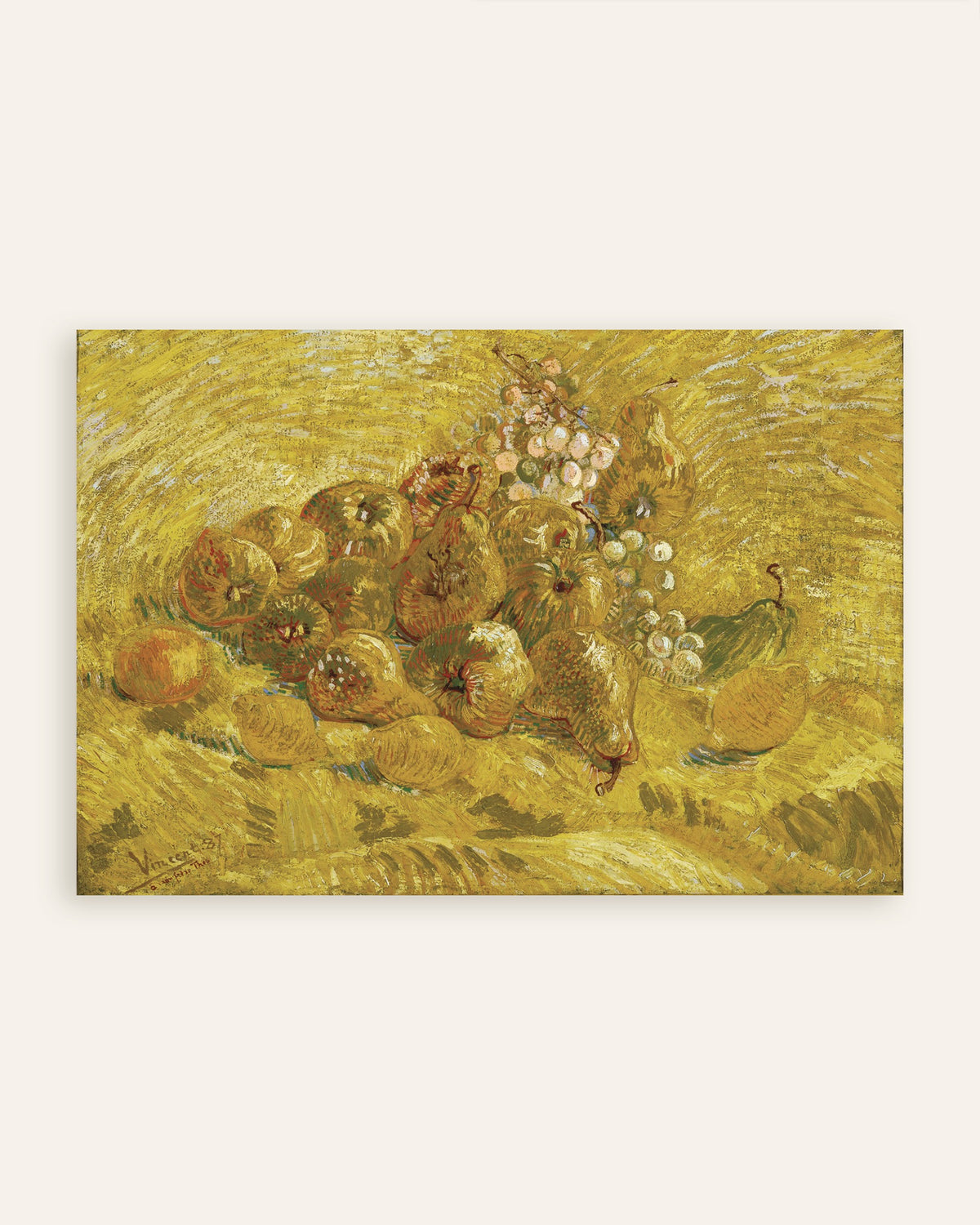 Poster of Quinces, Lemons, Pears and Grapes (1887) by Vincent van Gogh, thumbnail
