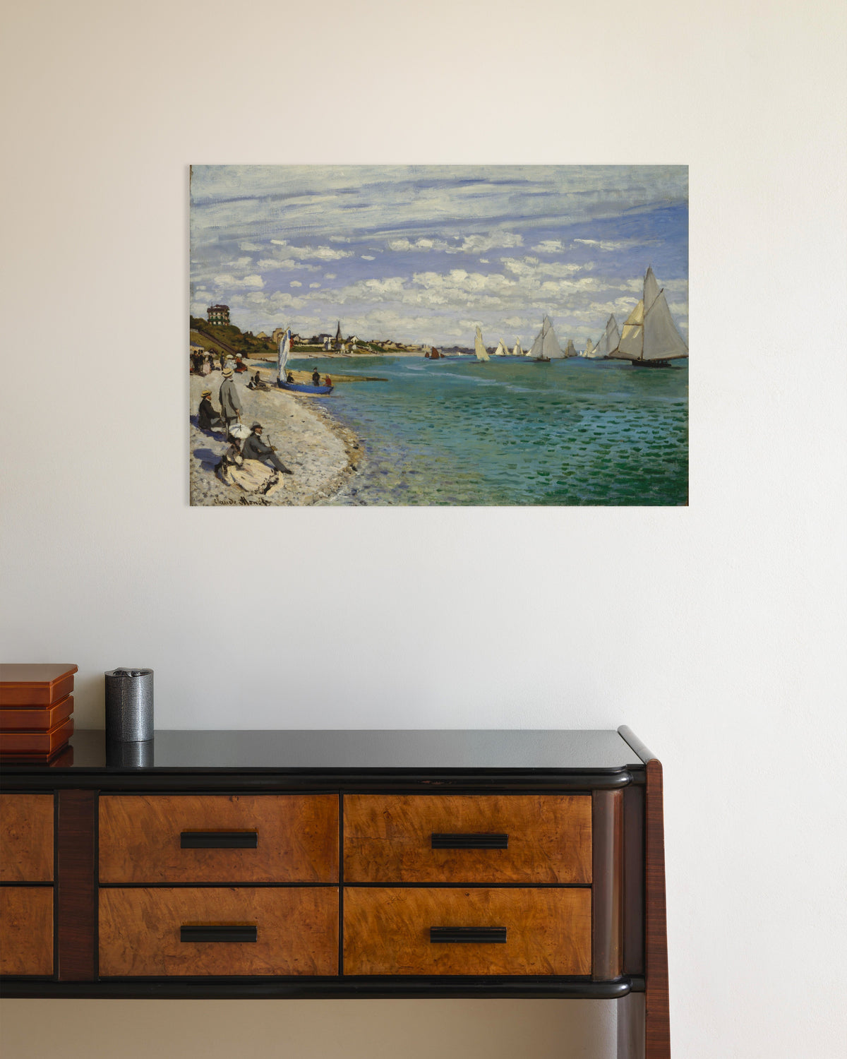 Poster of Regatta at Sainte-Adresse (1867) by Claude Monet