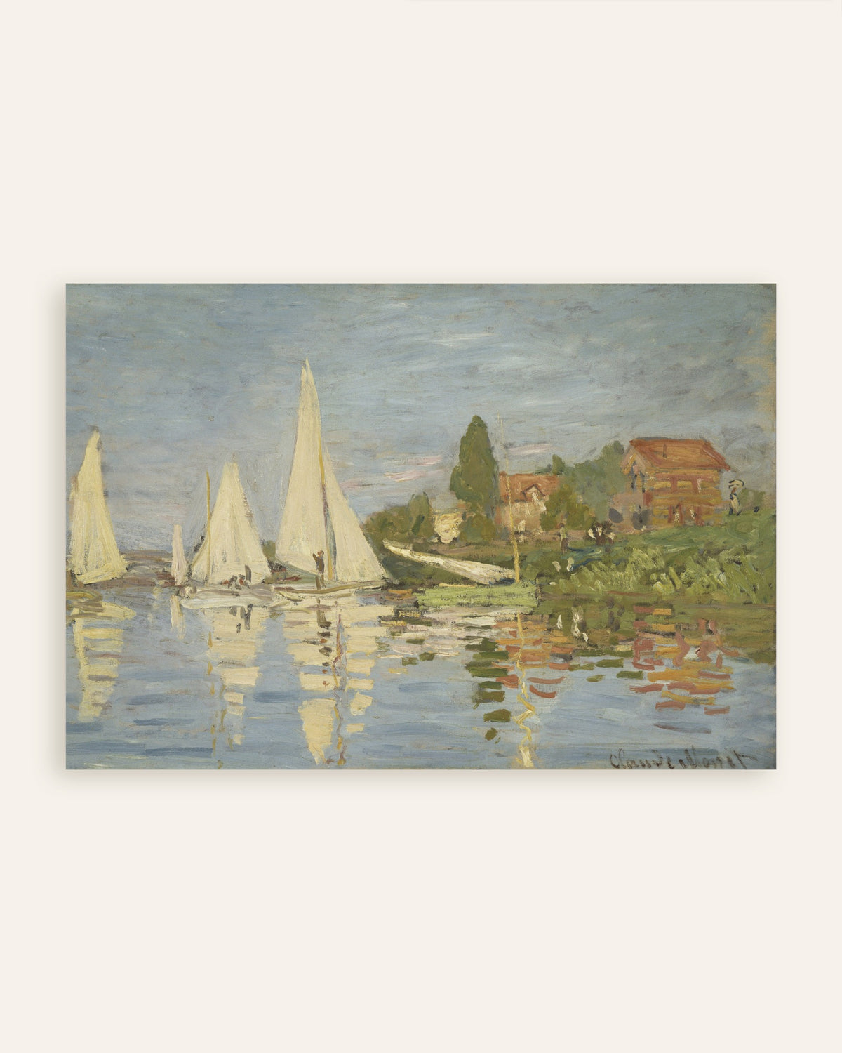 Plakat Regatta ved Argenteuil (ca. 1872) av Claude Monet, miniatyr
