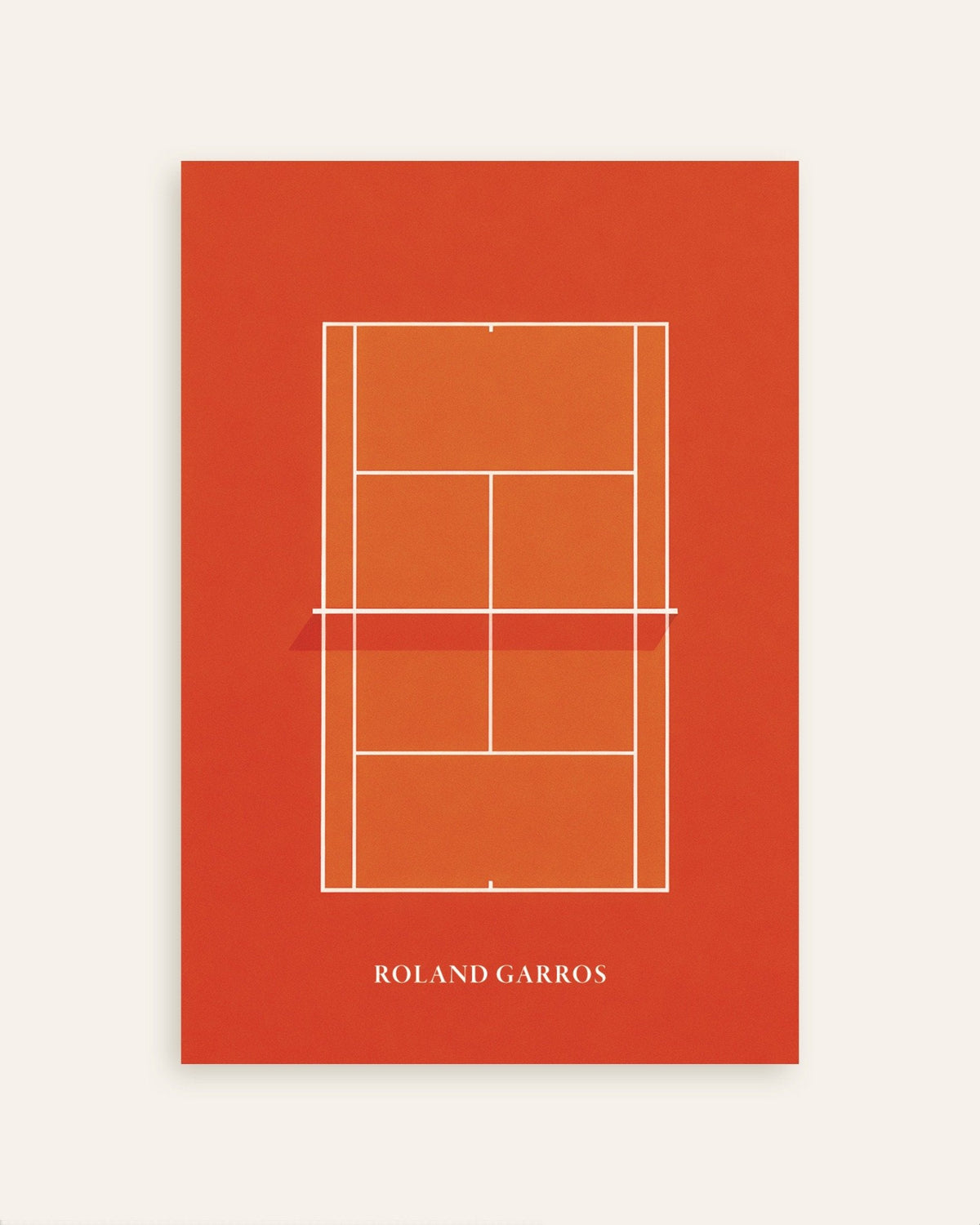 Poster of Roland Garros poster – Clay court tennis art print, thumbnail