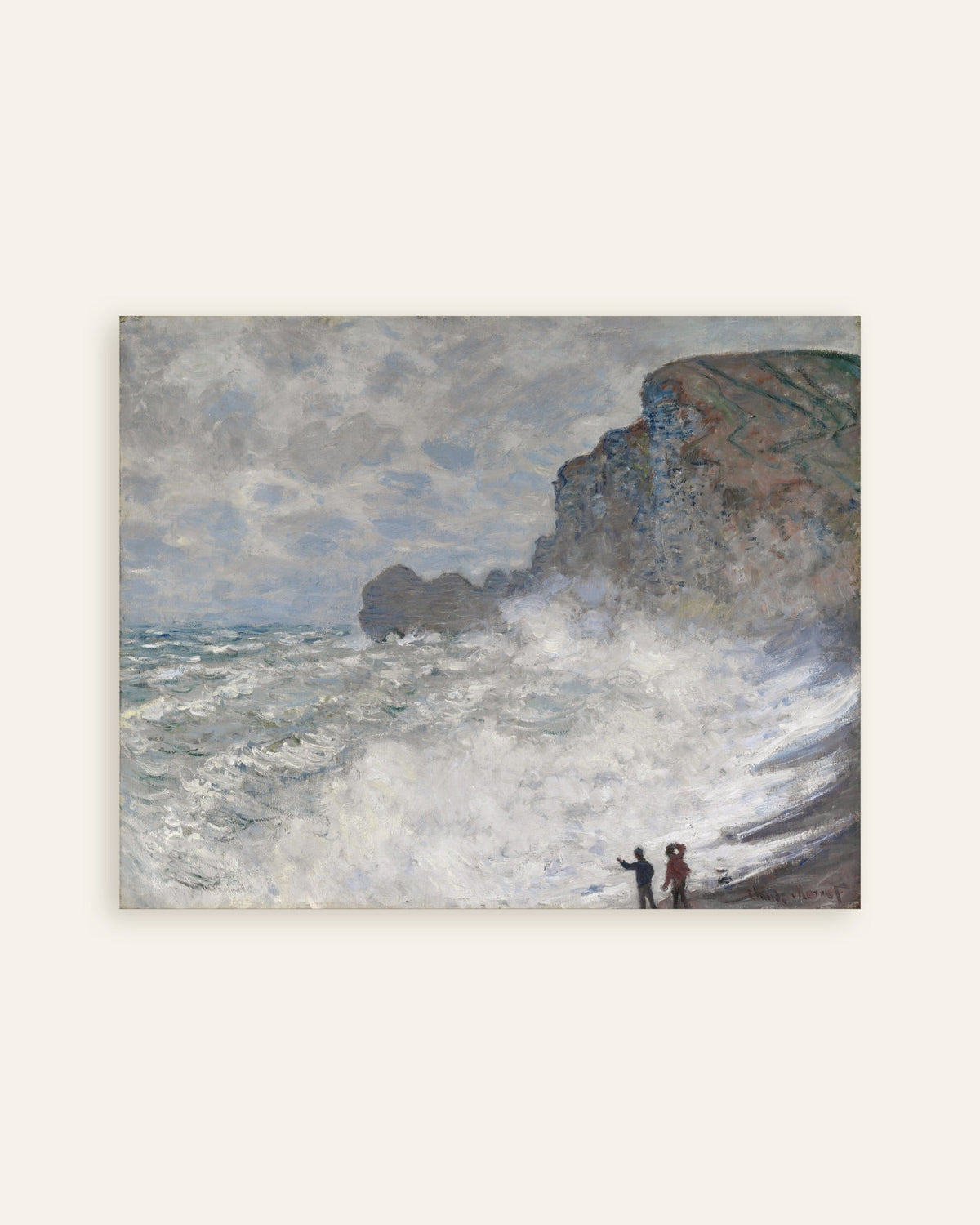 Plakat Uvær ved Étretat (1883) av Claude Monet, miniatyr