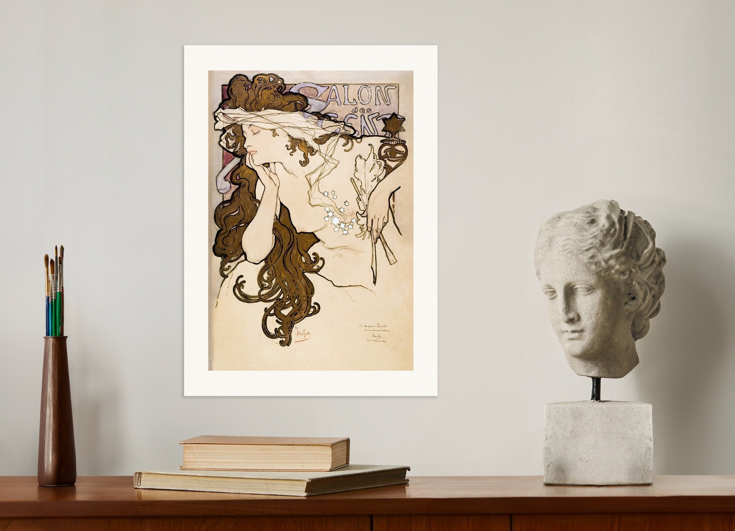 Poster of Salon of the Hundred poster (1896) by Alfons Mucha