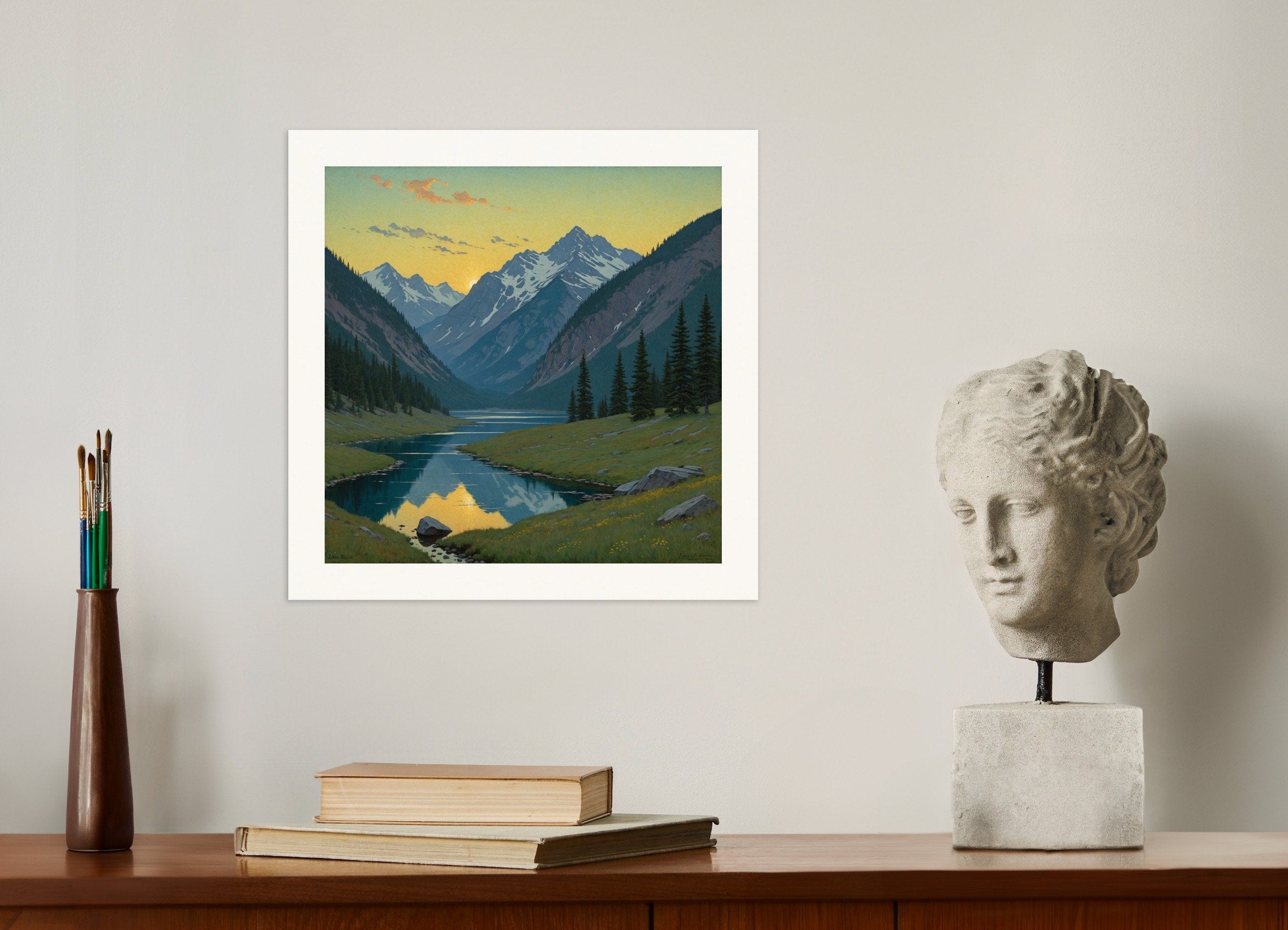 Poster of Serenity, soft light, atmospheric realism