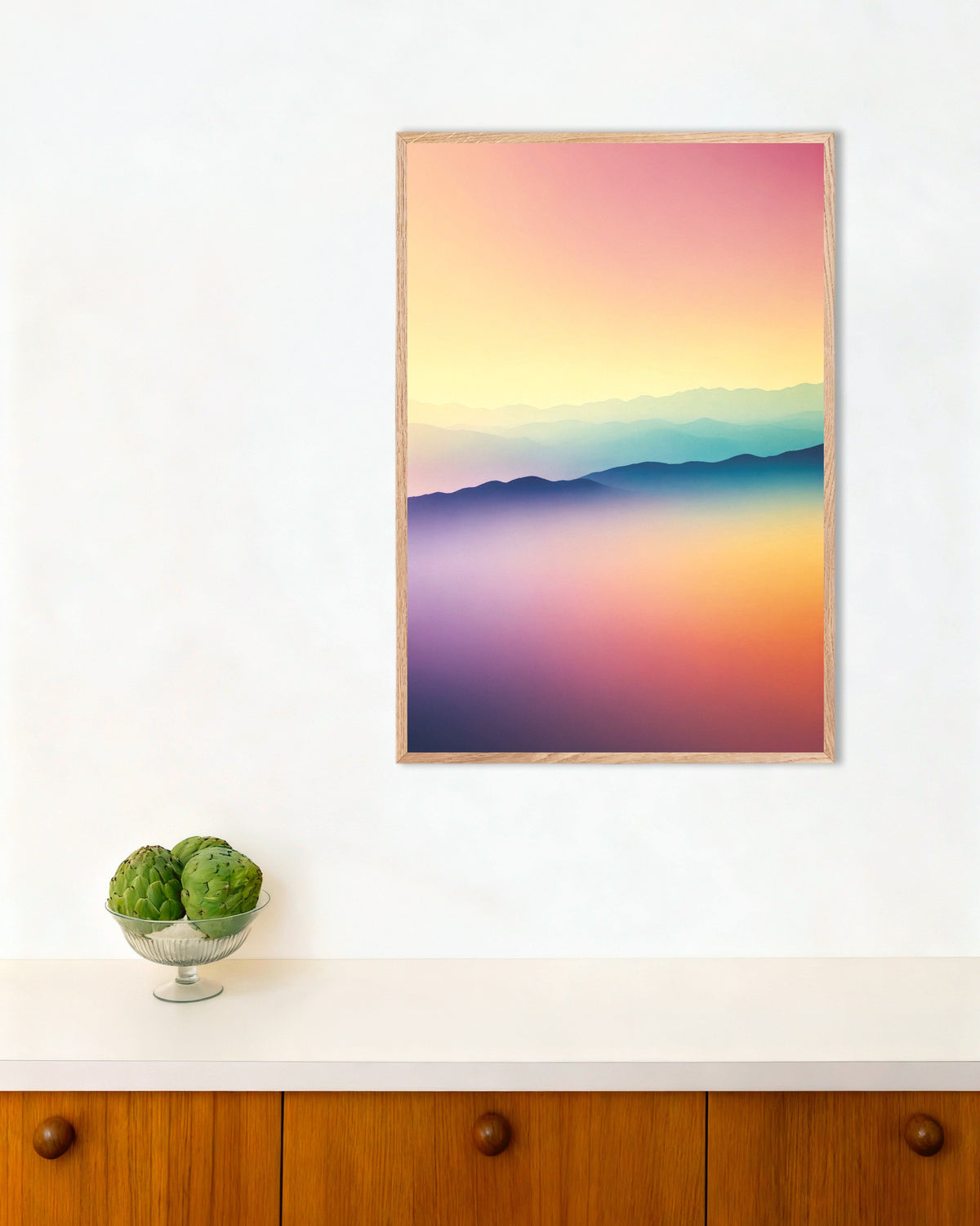 Soothing Abstract Gradients, mountain ridges - Poster | Wall Art Print ...