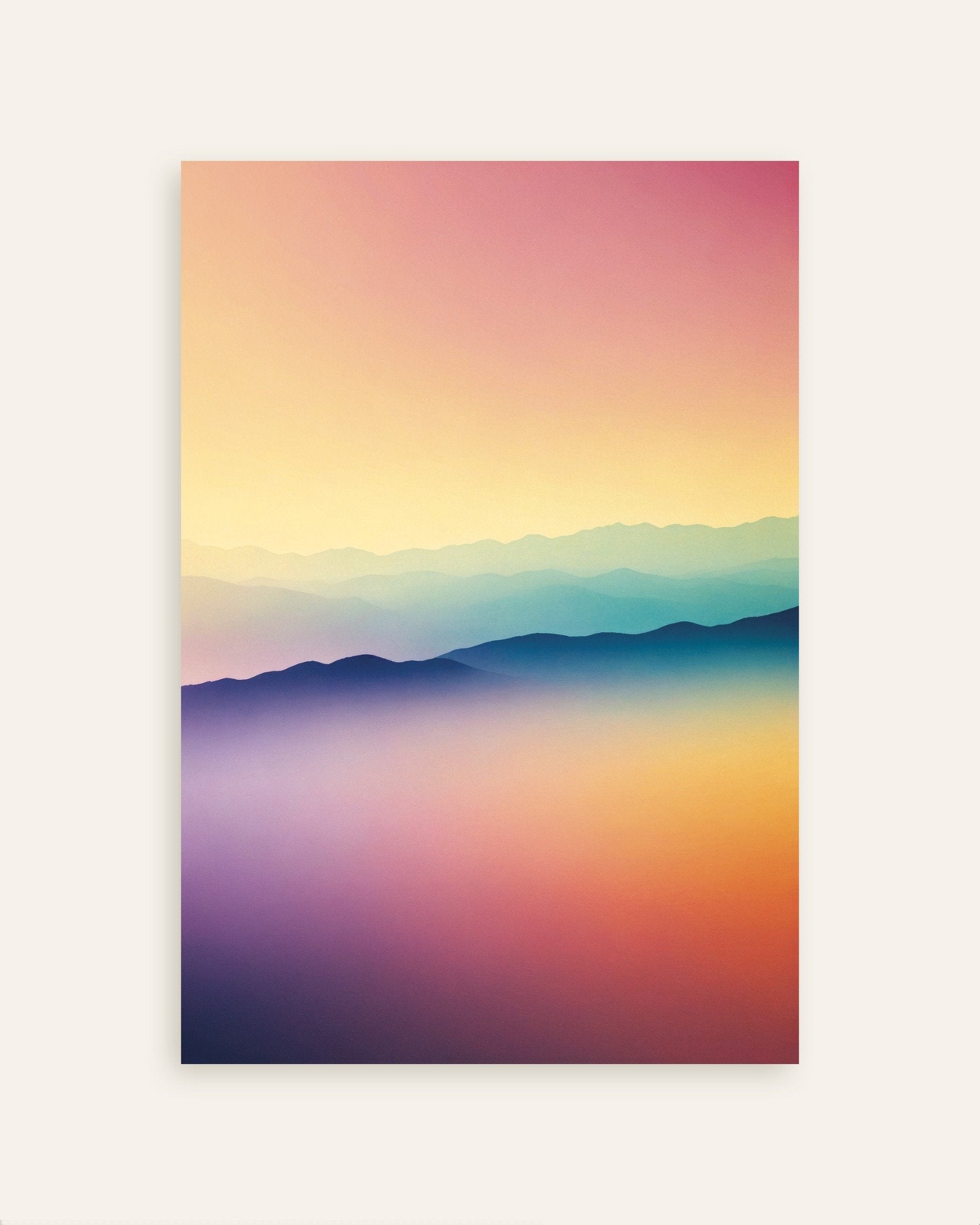 Poster of Soothing Abstract Gradients, mountain ridges  - Poster, thumbnail