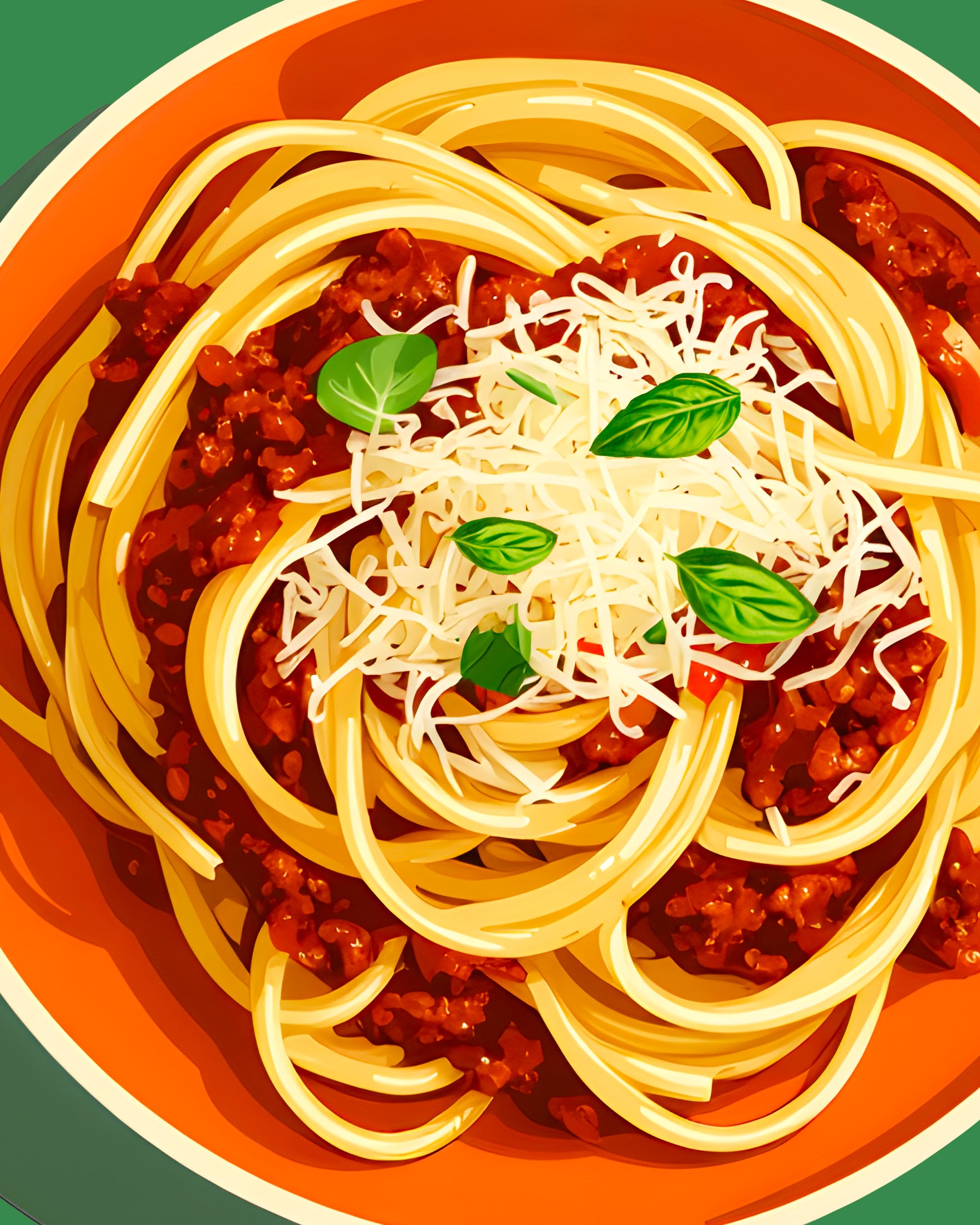 Affiche Pâtes, Spaghetti bolognaise