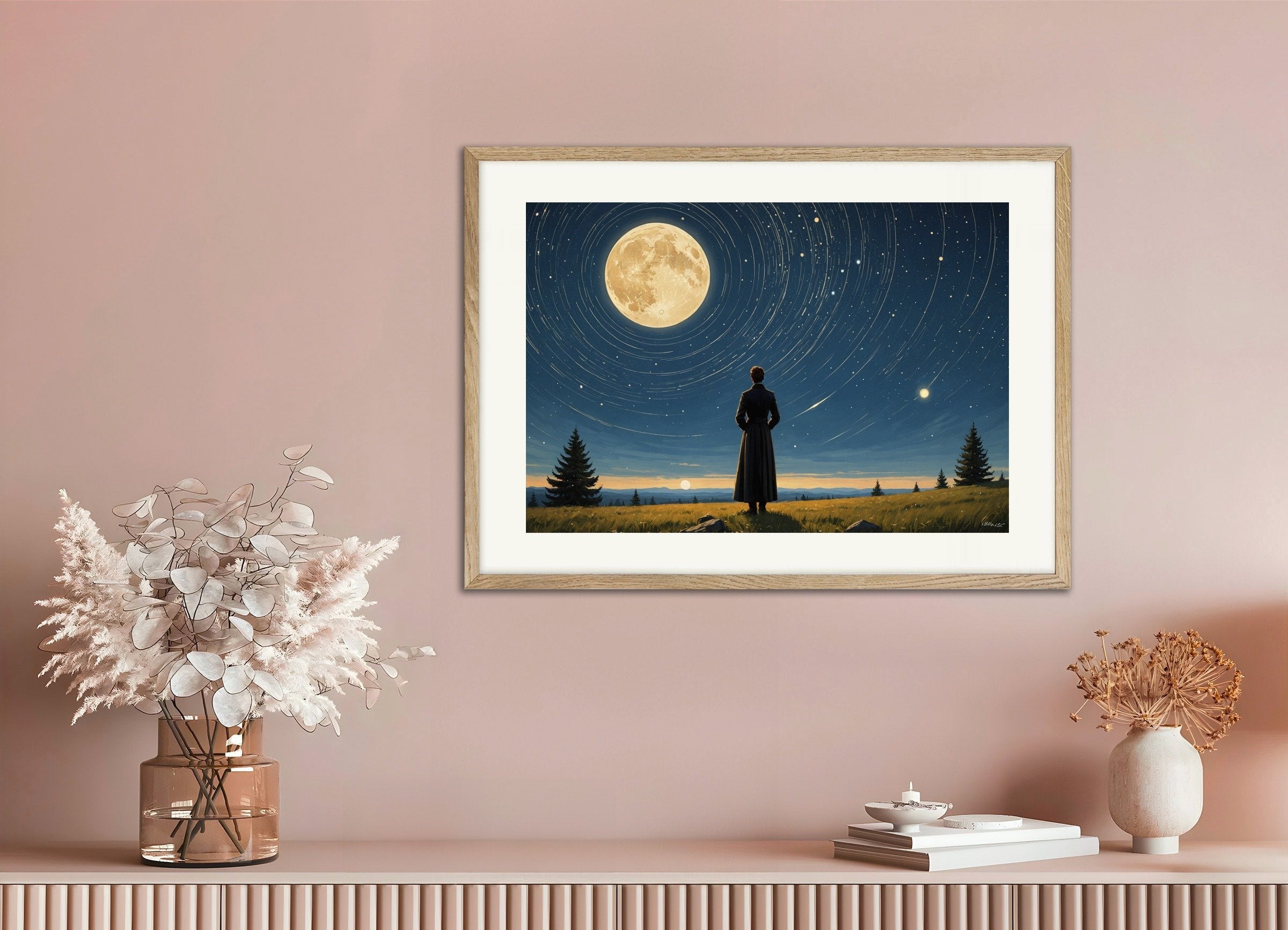 Poster of Spiritual portraits blending Russian symbolism and evocative imagery, with natural wooden frame