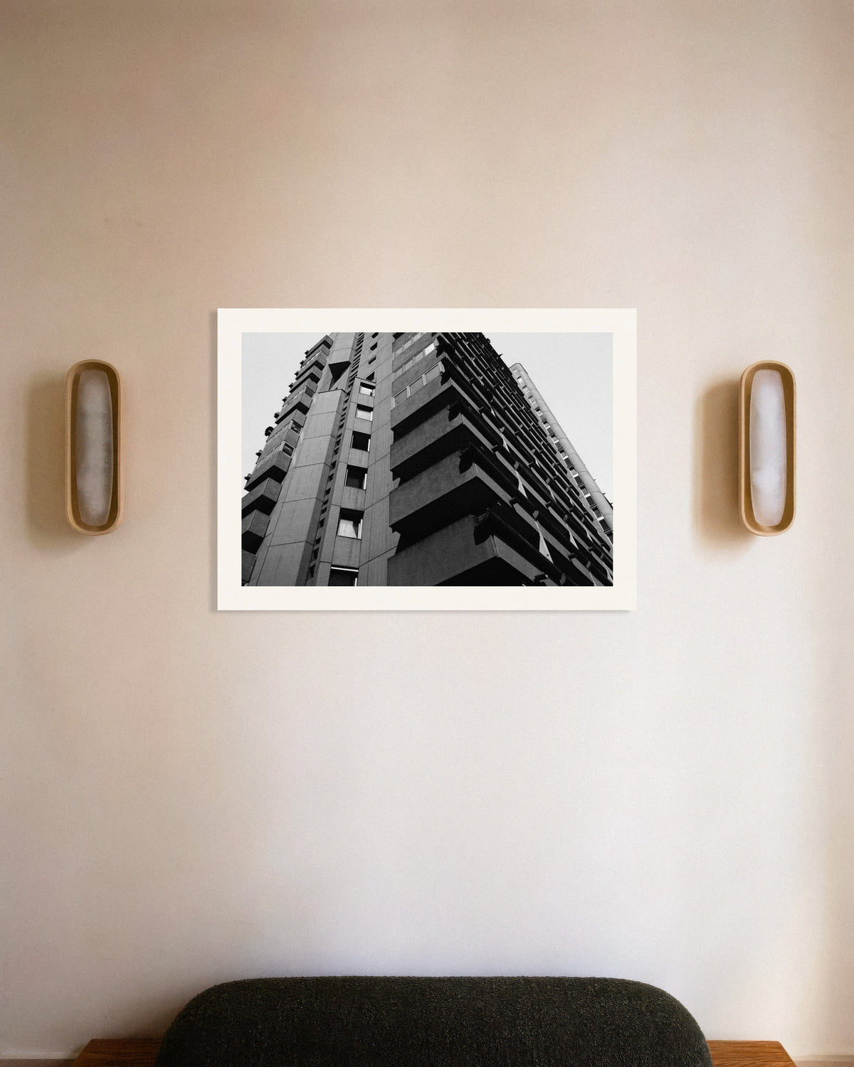Poster of Stacked Concrete Balconies From Below