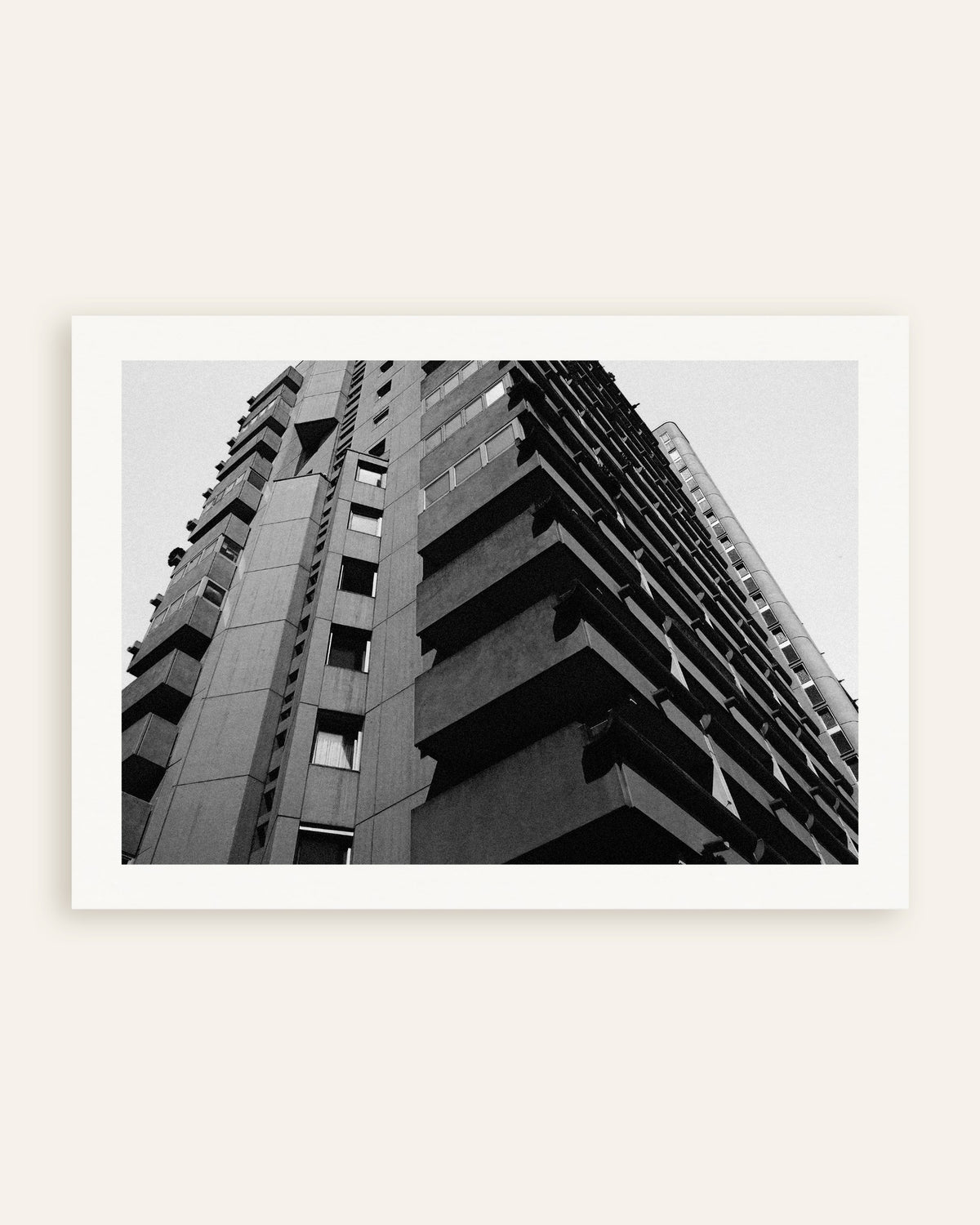 Poster of Stacked Concrete Balconies From Below, thumbnail
