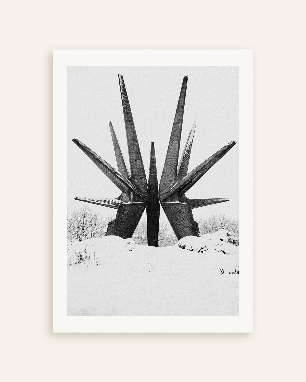 Plakat «Stjernemonument i snøen», miniatyrbilde