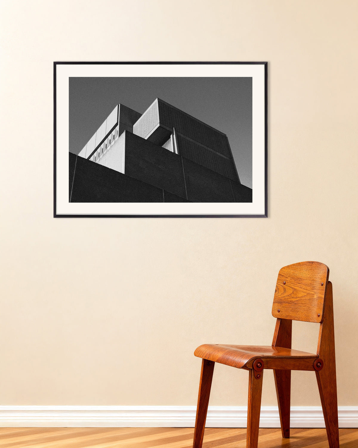 Poster of Stepped Blocks at Dusk, with metal frame