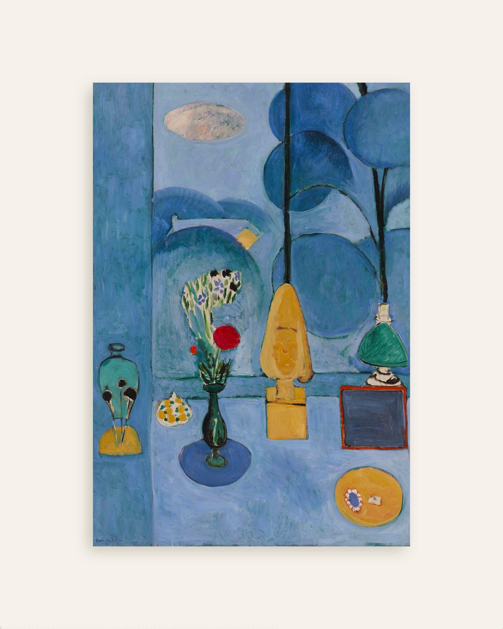 Poster of Still life with geraniums (1910) by Henri Matisse, thumbnail