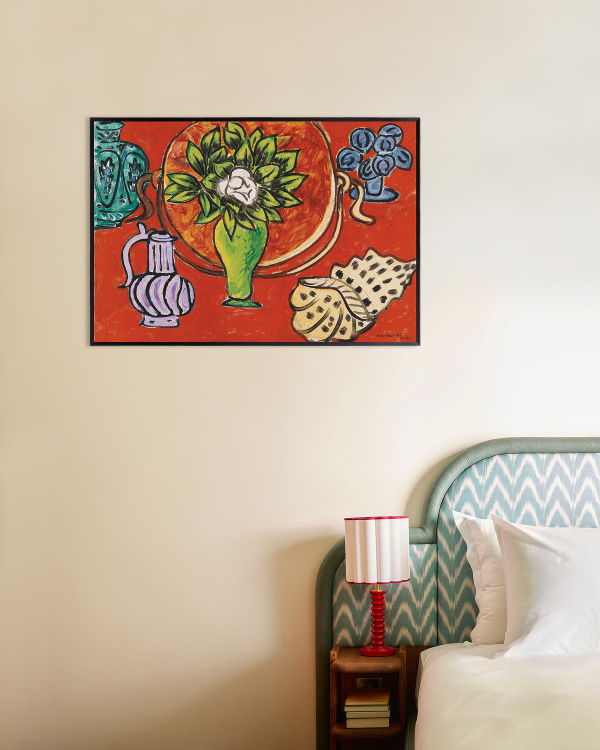 Poster av «Stilleben med magnolia» (1941) av Henri Matisse, med metallramme