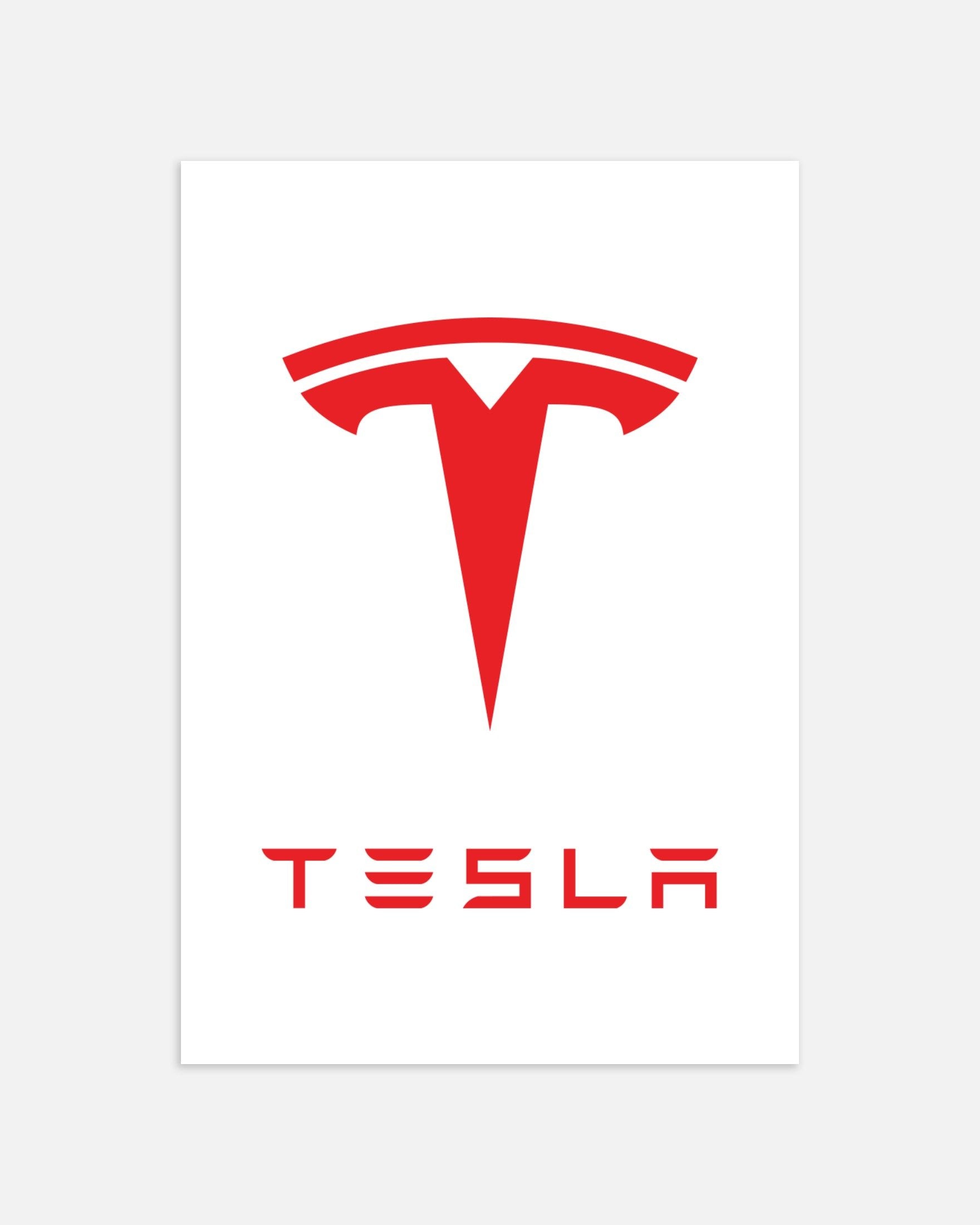 Poster of Tesla logo, thumbnail