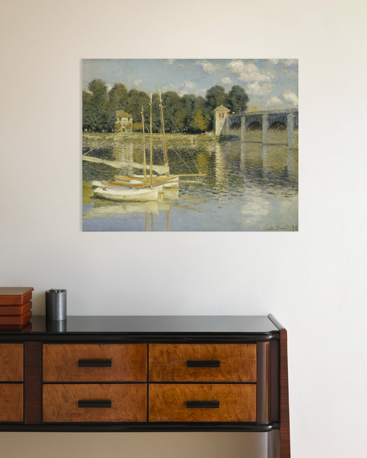 Poster of The Argenteuil Bridge (1874) by Claude Monet