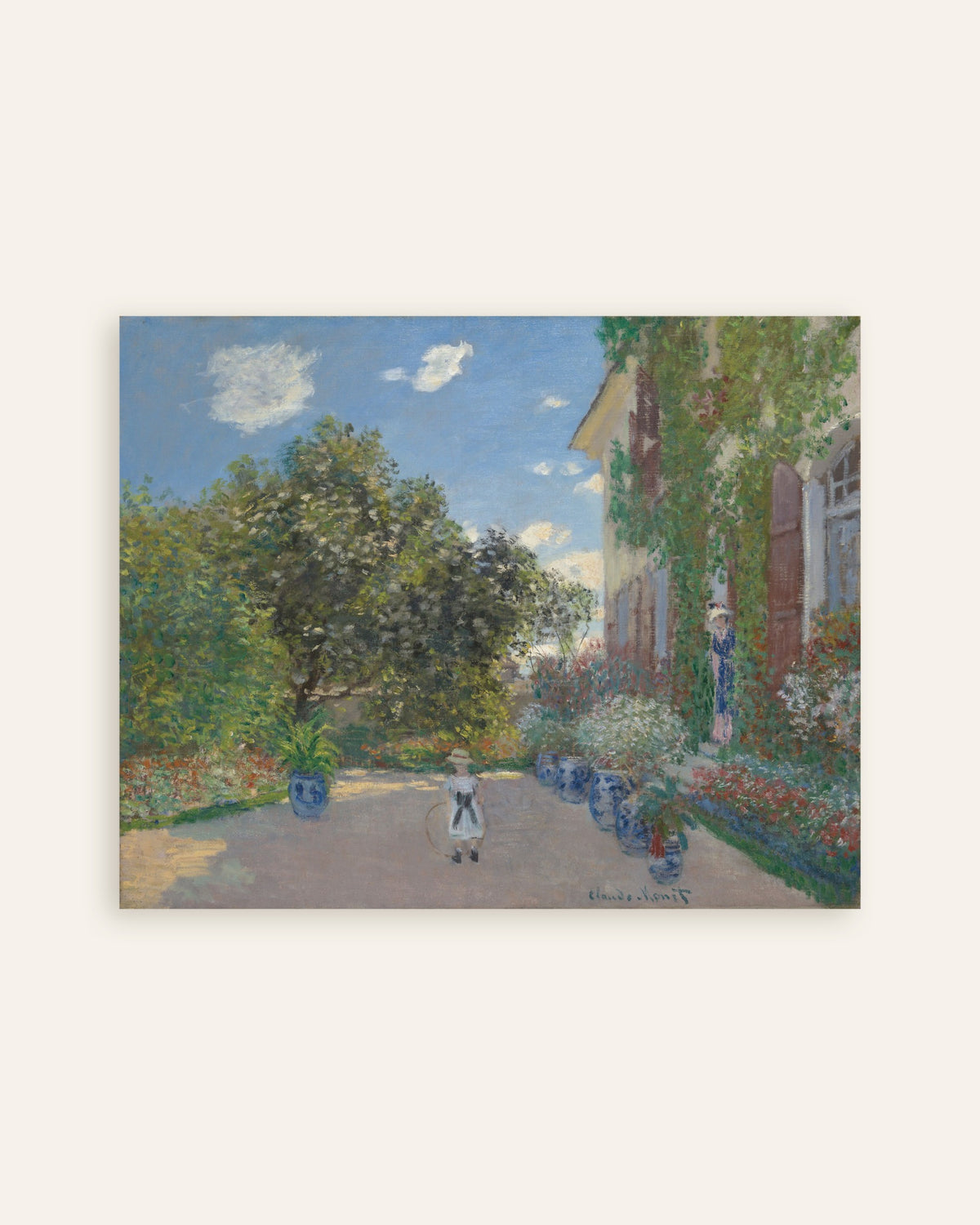 Plakat Kunstnerens hus i Argenteuil (1873) av Claude Monet, miniatyr