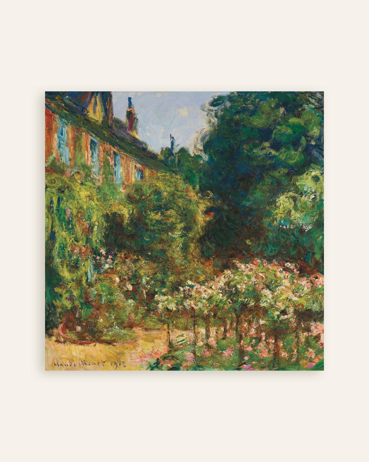 Plakat Kunstnerens hus i Giverny (1912) av Claude Monet, miniatyr