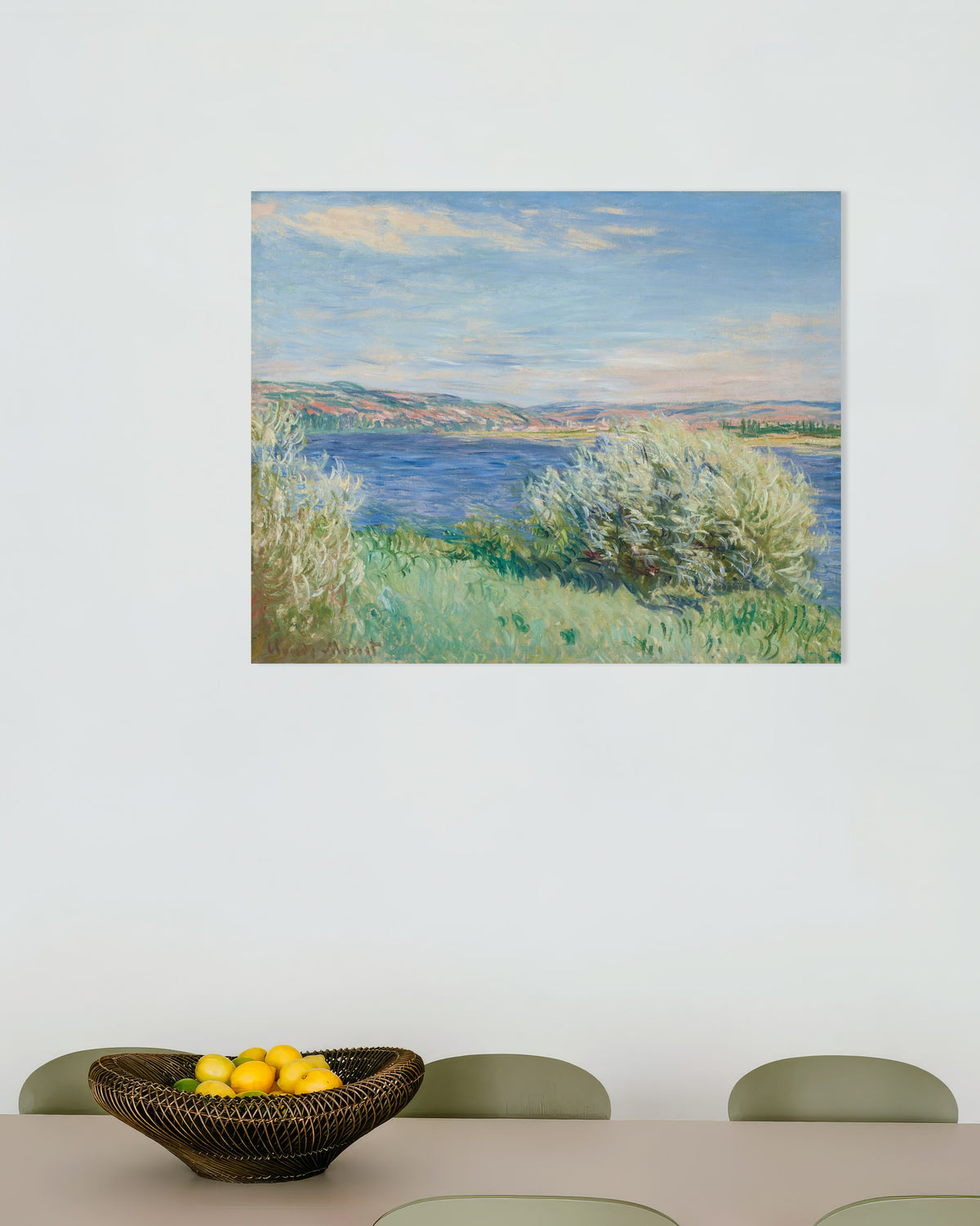 Plakat Seinens bredder nær Vétheuil (1881) av Claude Monet