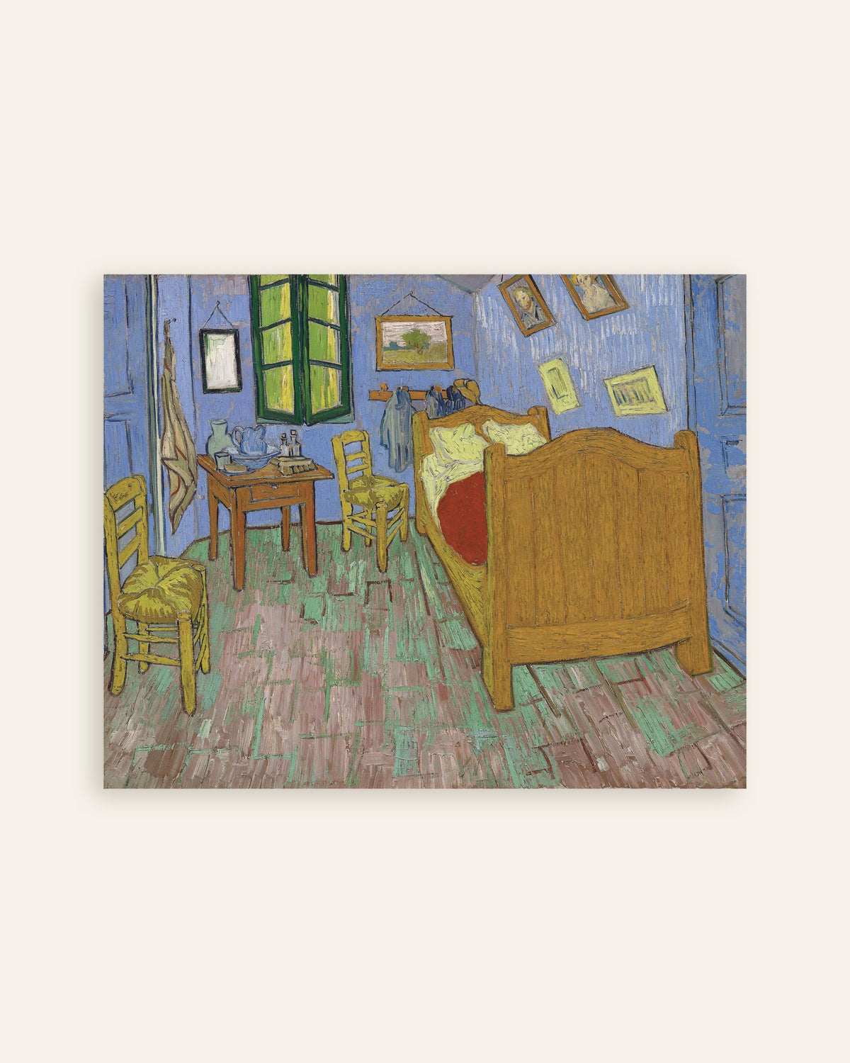Poster av Soverommet, Saint-Rémy-versjonen (1889) av Vincent van Gogh, miniatyrbilde