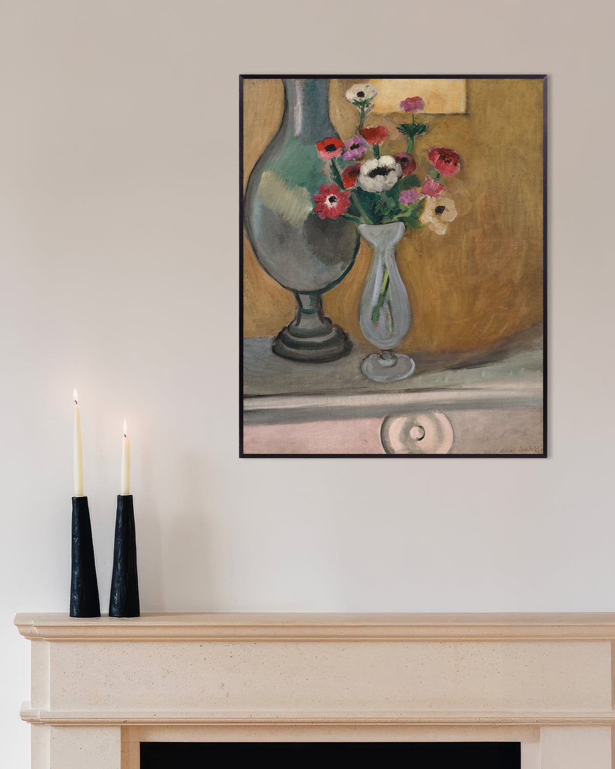 Poster av Anemonebuketten (1918) av Henri Matisse, med metallramme