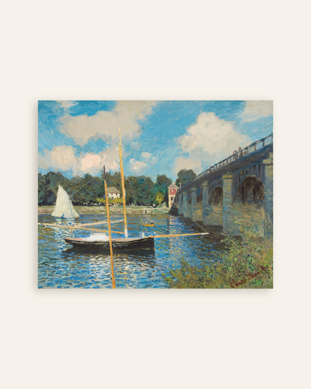 Plakat Broen i Argenteuil (1874) av Claude Monet, miniatyr