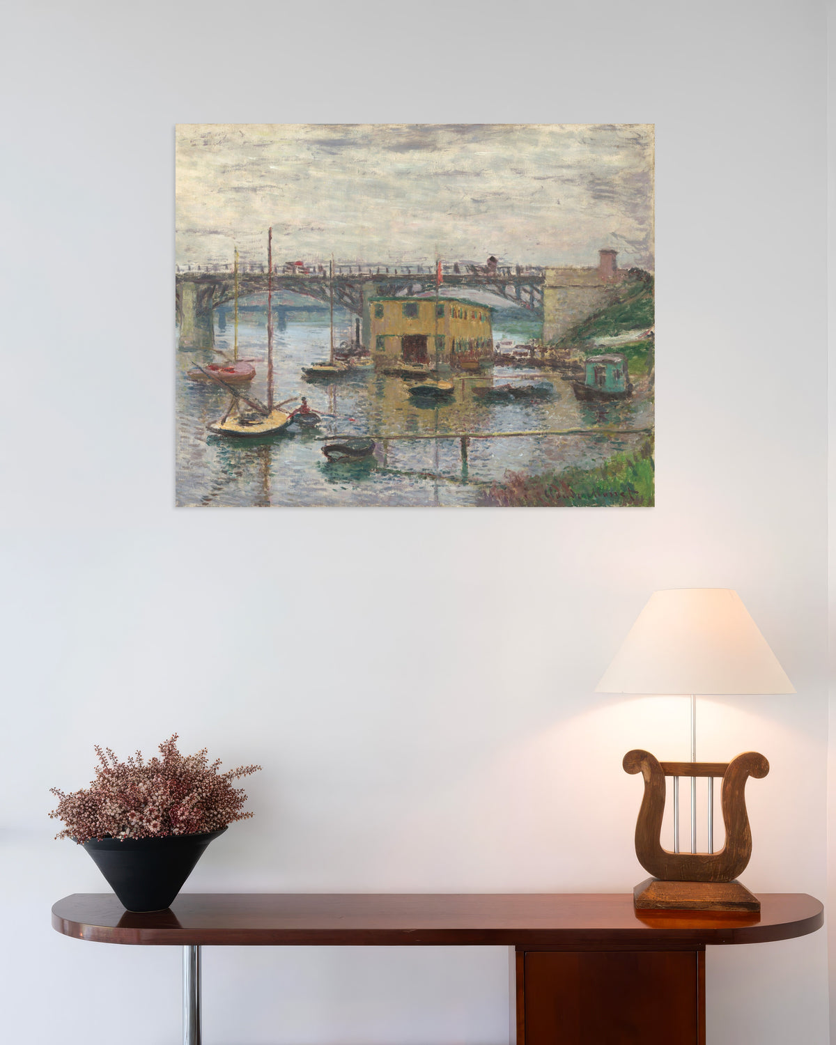 Plakat Broen ved Argenteuil en grå dag (ca. 1876) av Claude Monet