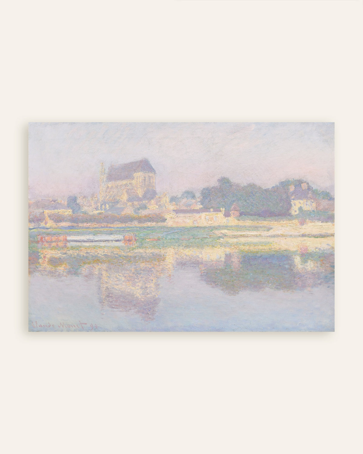 Plakat Kirken i Vernon, sol (1894) av Claude Monet, miniatyr