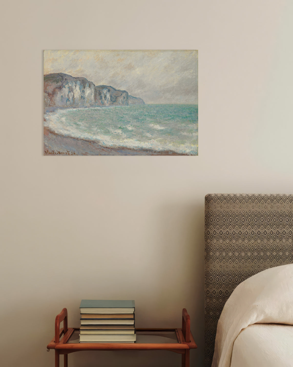 Poster of The Cliff at Pourville (1896) by Claude Monet