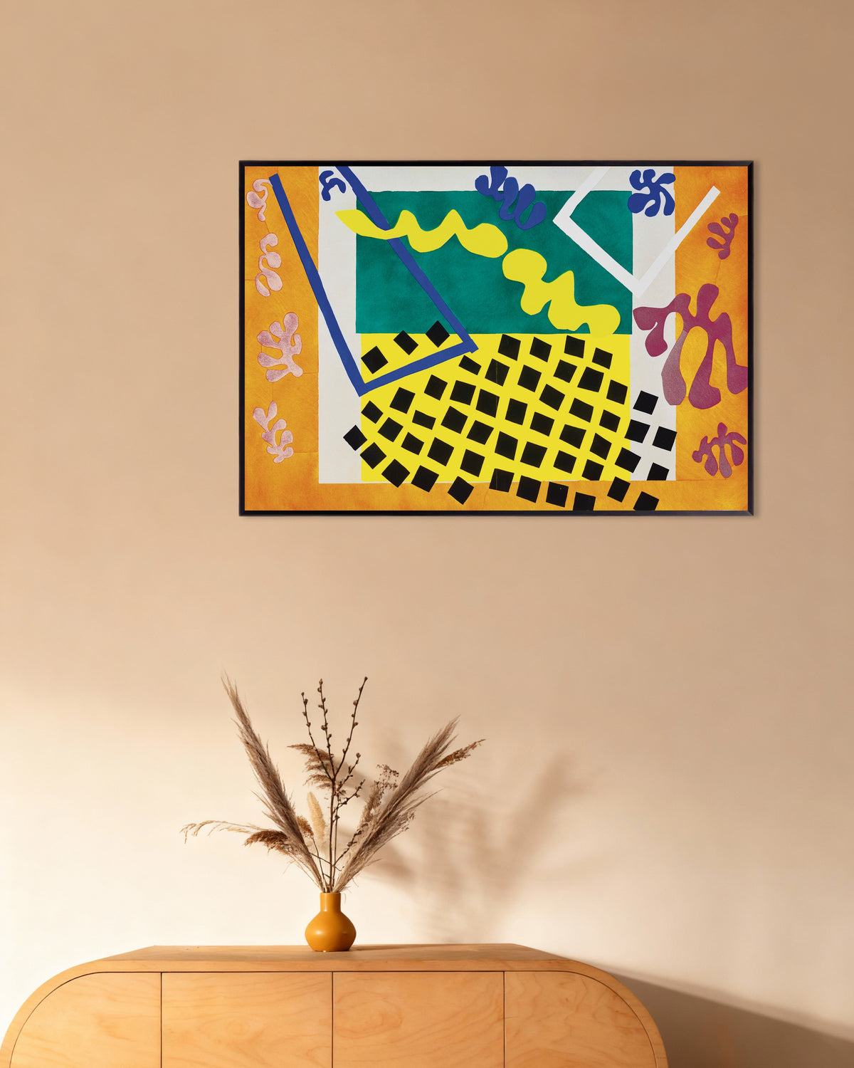 Poster av The Codomas (Jazz, 1947) av Henri Matisse, med metallramme
