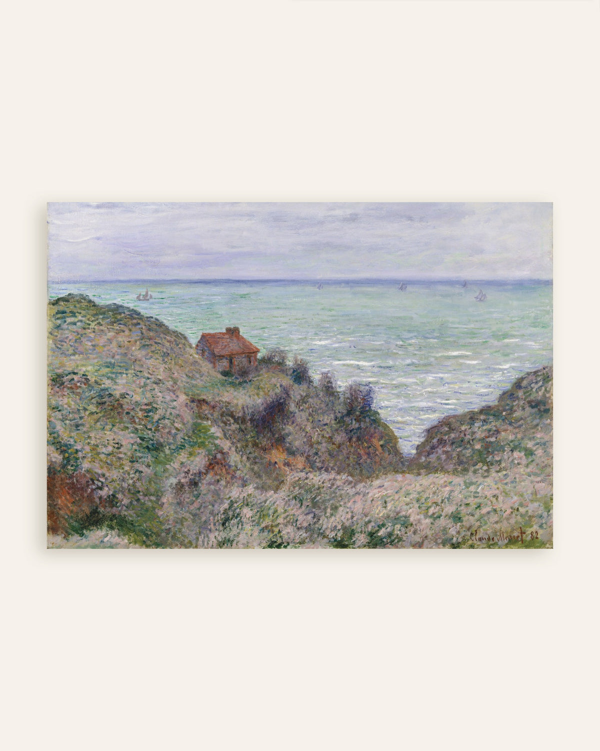 Plakat Tollbetjentens hytte (1882) av Claude Monet, miniatyr