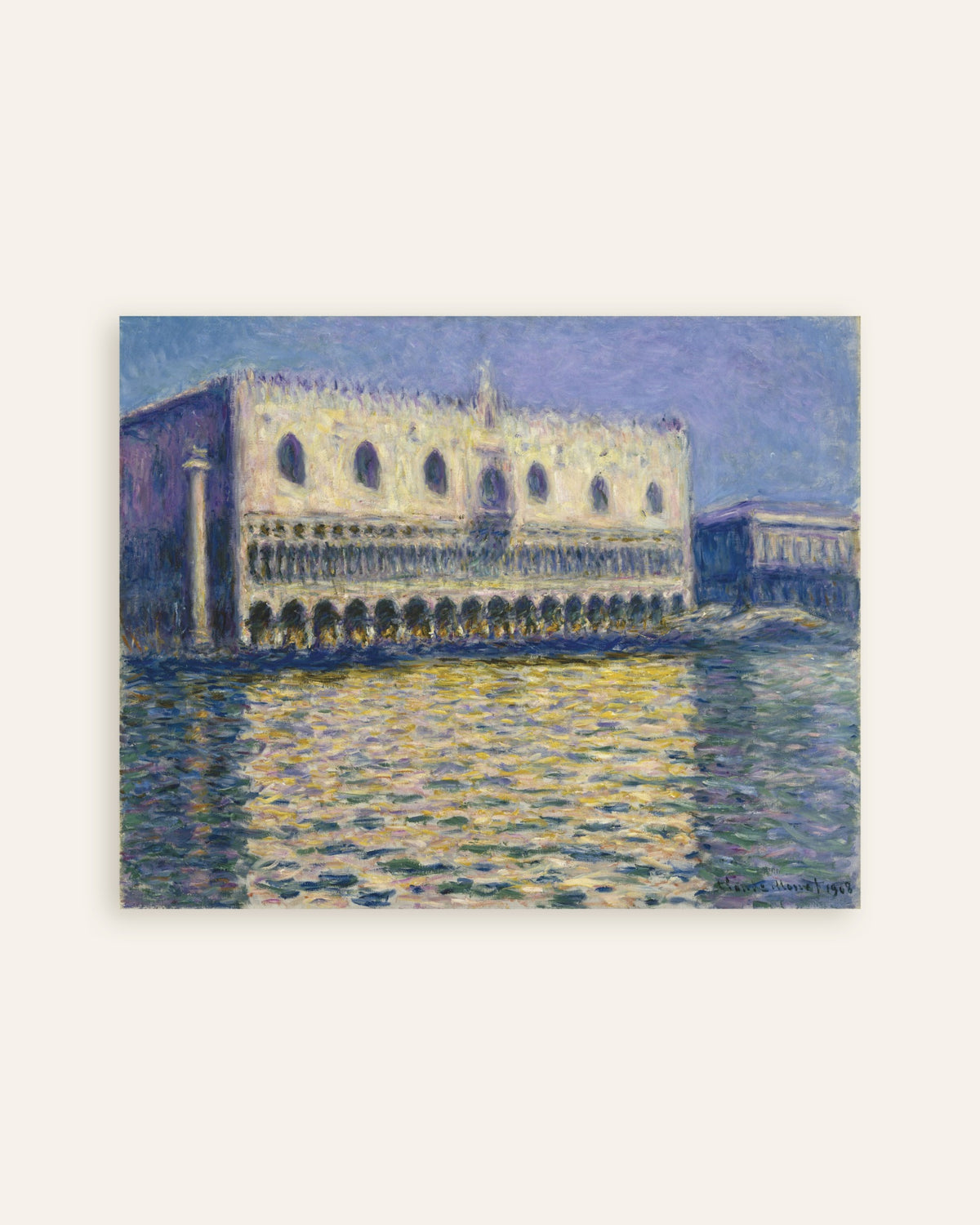 Plakat Dogepalasset (1908) av Claude Monet, miniatyr