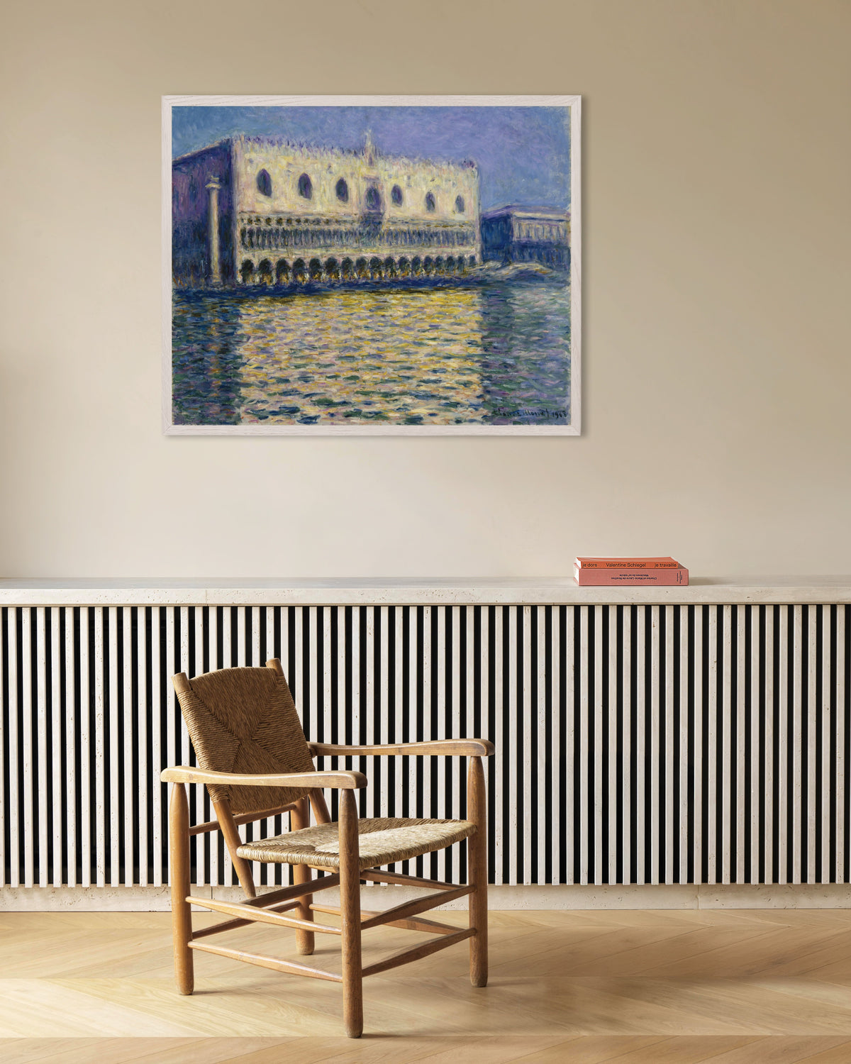 Plakat Dogepalasset (1908) av Claude Monet med hvit treramme