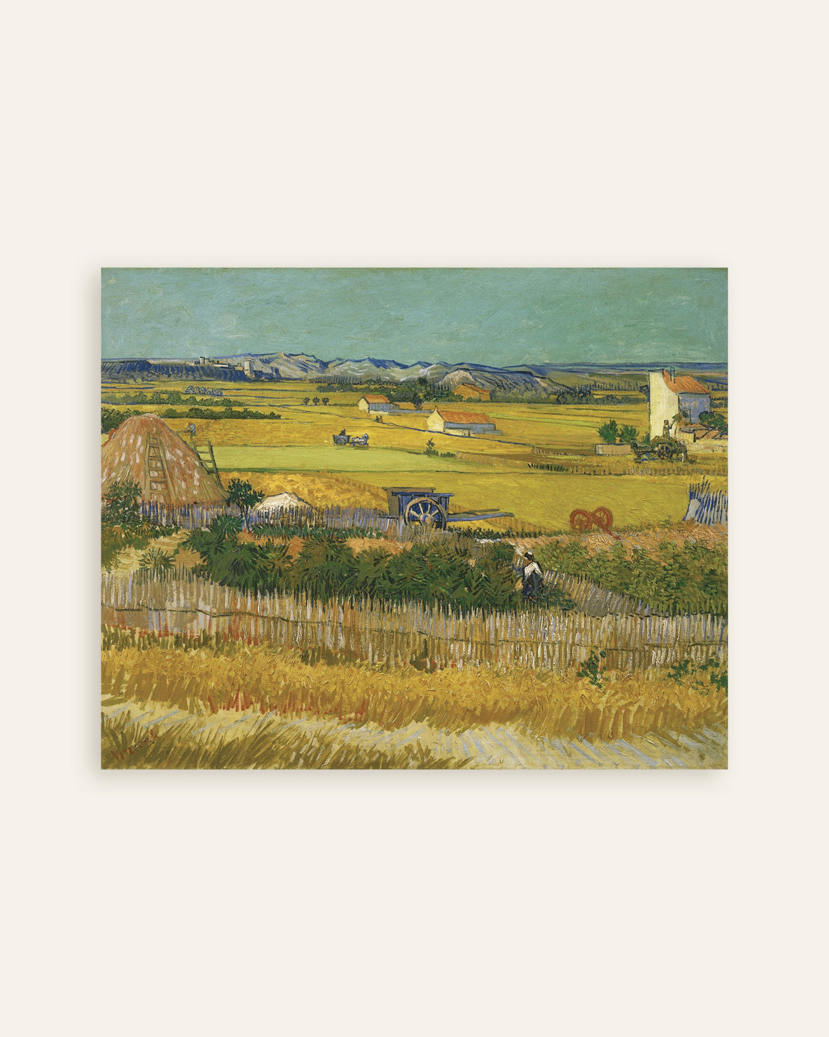Poster av Innhøstingen (1888) av Vincent van Gogh, miniatyrbilde