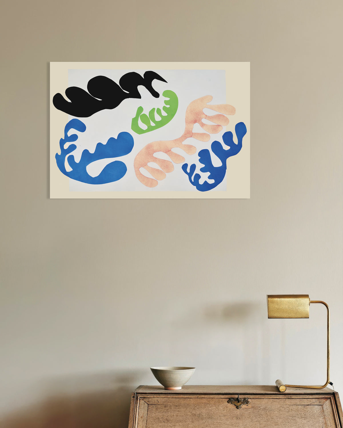 Poster of The Lagoon in Blue and Coral (Jazz, 1947) by Henri Matisse