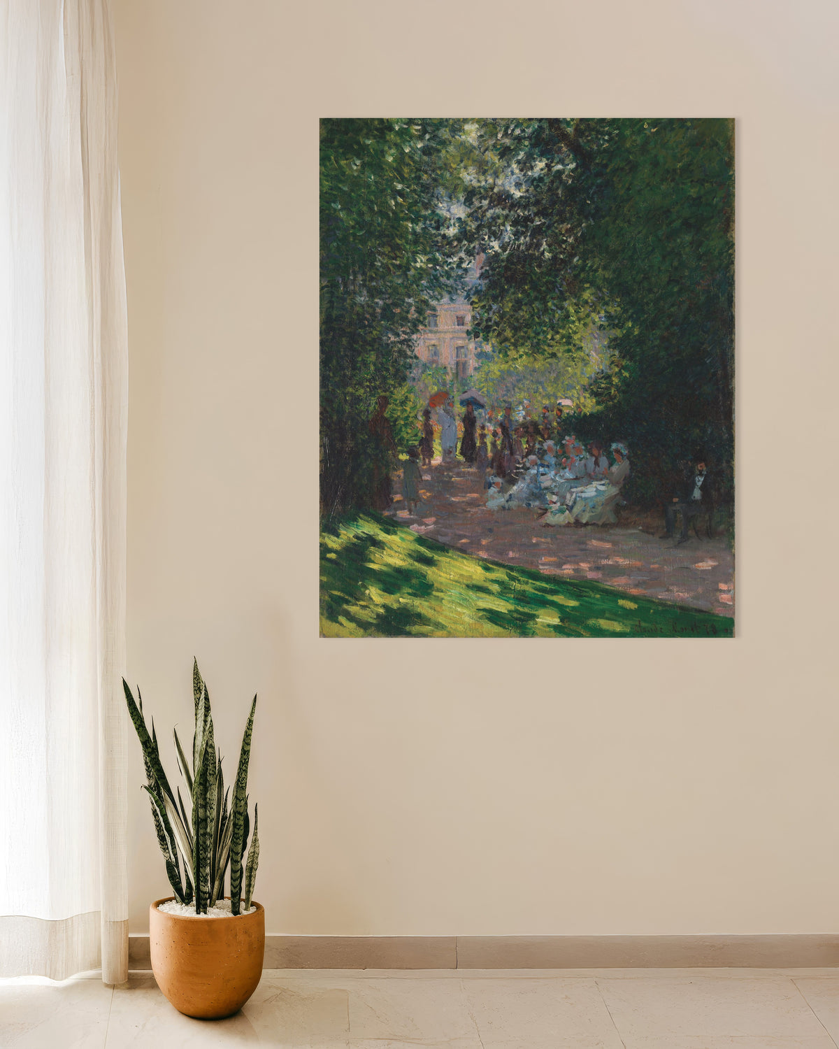Plakat Parc Monceau (1878) av Claude Monet